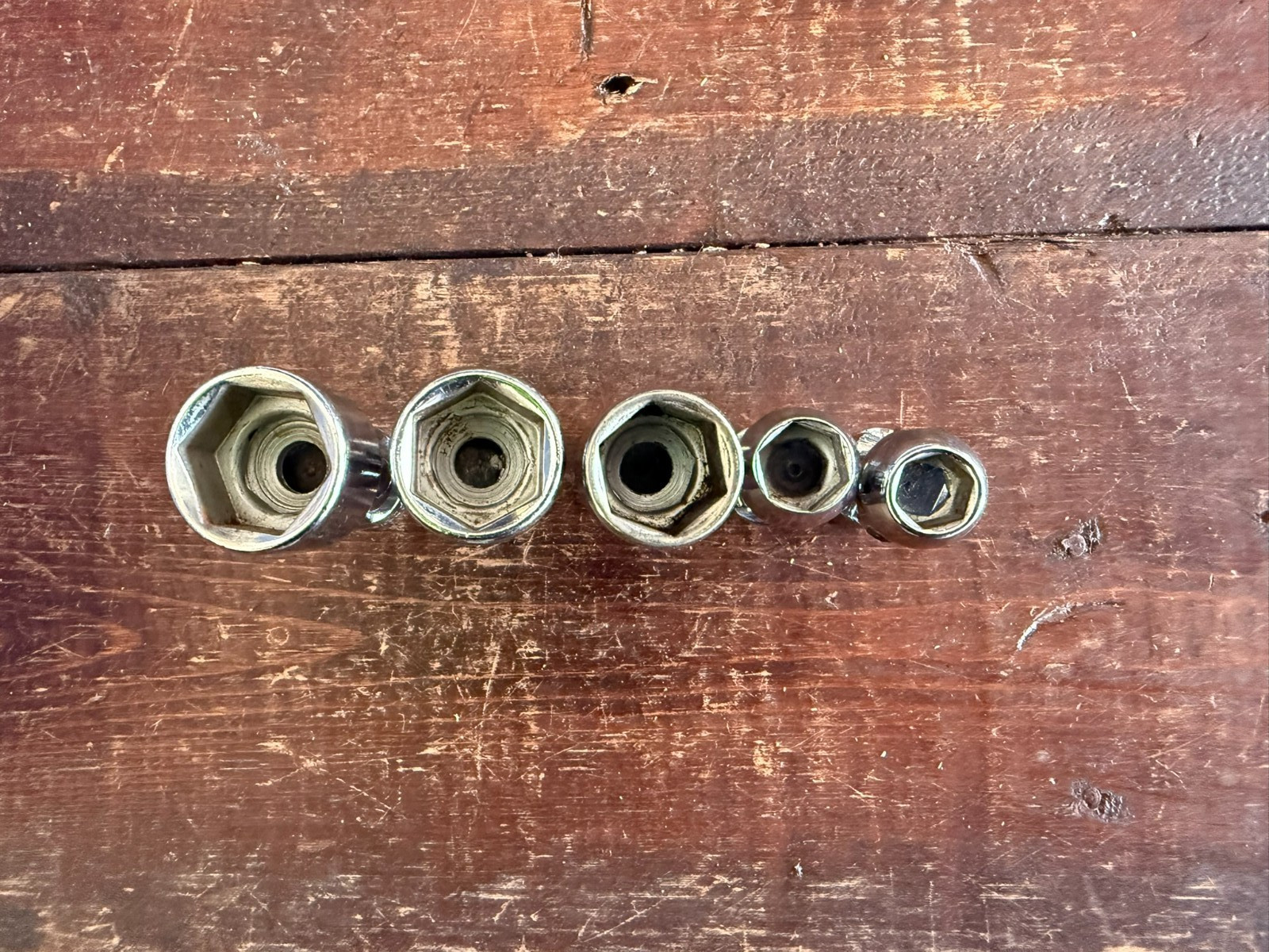 5 Vintage PROTO Challenger swivel universal joint sockets 3/8 drive 6 point USA