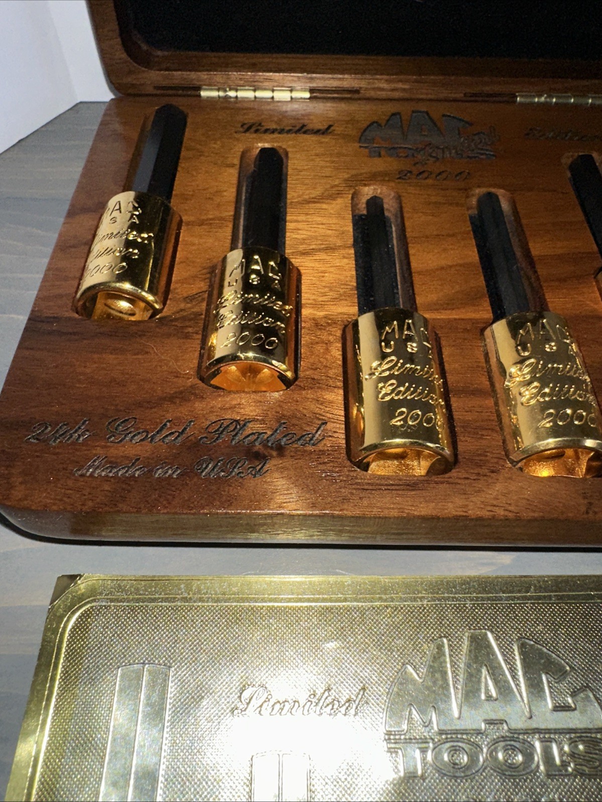 MAC Tools Hex Allen Socket Set Limited Edition 24K Gold Plated USA #3160
