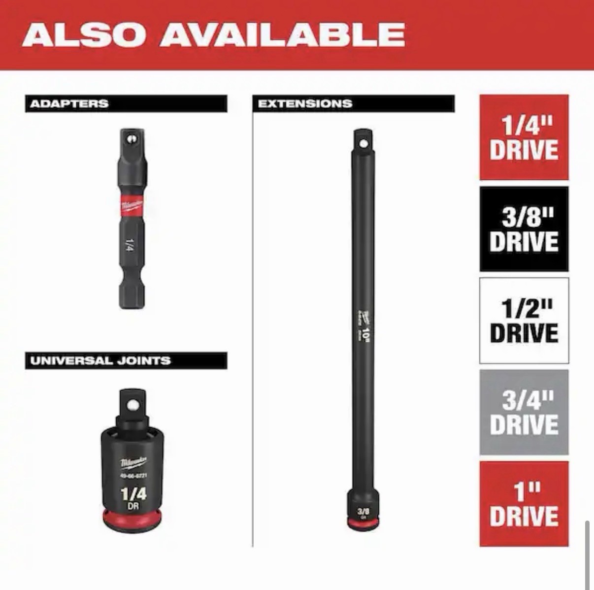 Milwaukee 49-66-7007 3/8″ Drive Metric Standard Impact Socket Set – 14 PC