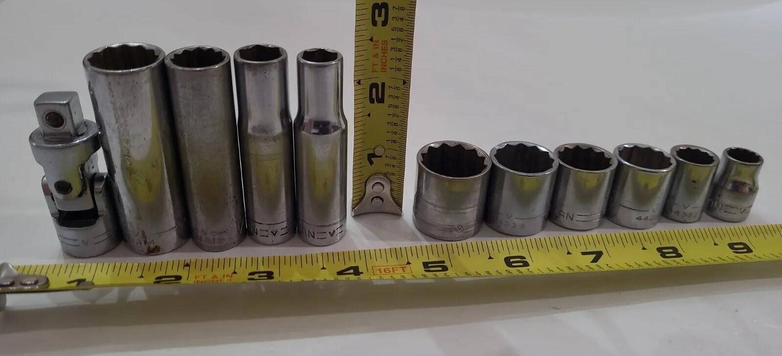 3/8″ Drive Craftsman V series Socket Set 12 point 6 point Deep Regular Sockets