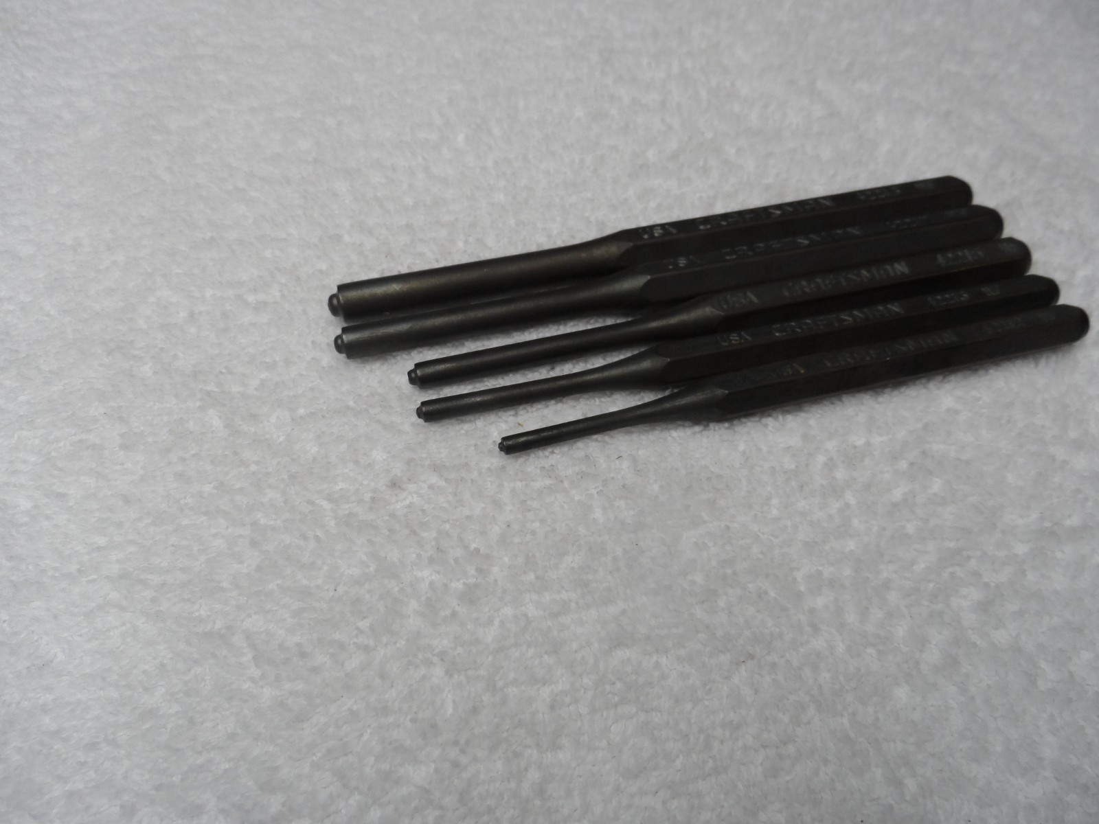 Craftsman Roll Pin Punch Set, made in USA (p/n 42212-13-15-17-18) – 5 pcs