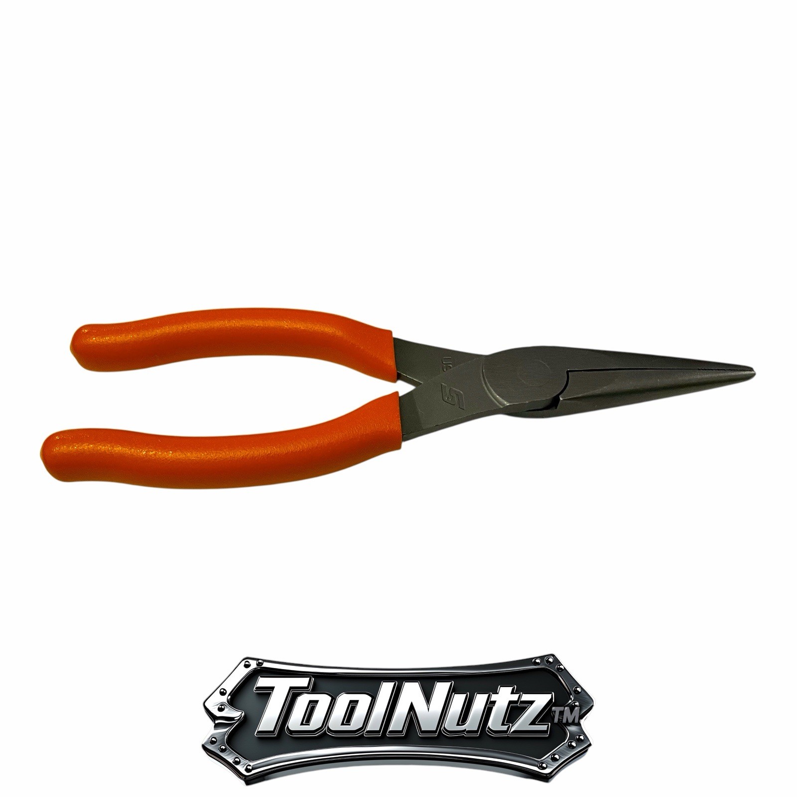 Snap-on Tools NEW 96ACFO 8in ORANGE Soft Grip Rounded Jaw Needle Nose Pliers USA