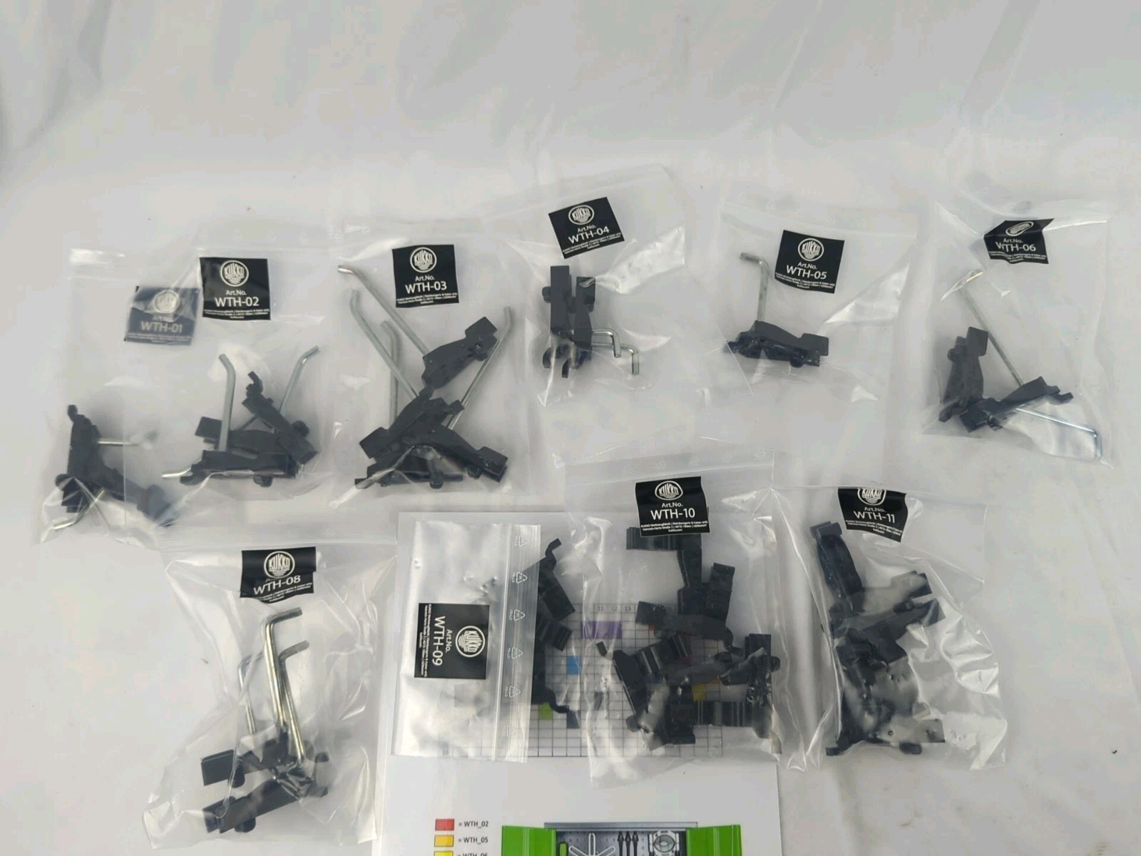 KUKKO Tool Hook Holder / Brackets New Set With Chart
