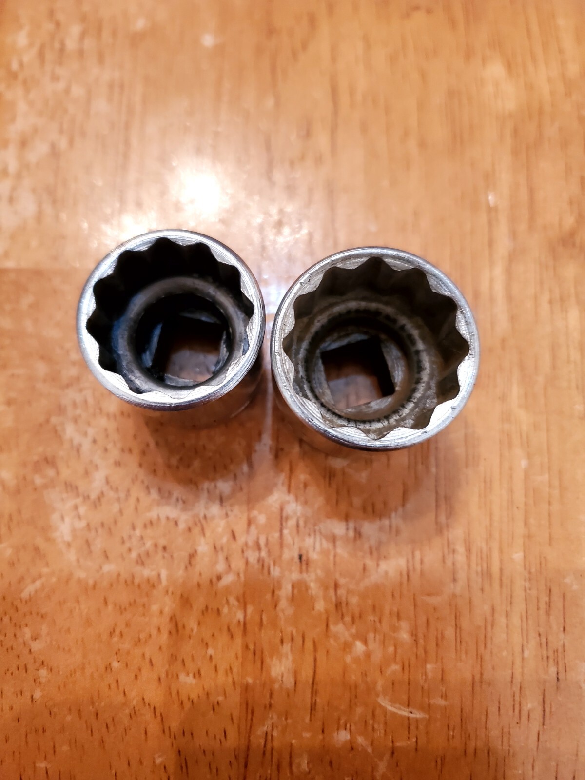 Snap On 3/8″ Drive 3/4″ 13/16″ 12PT Shallow Chrome Sockets Lot Of 2