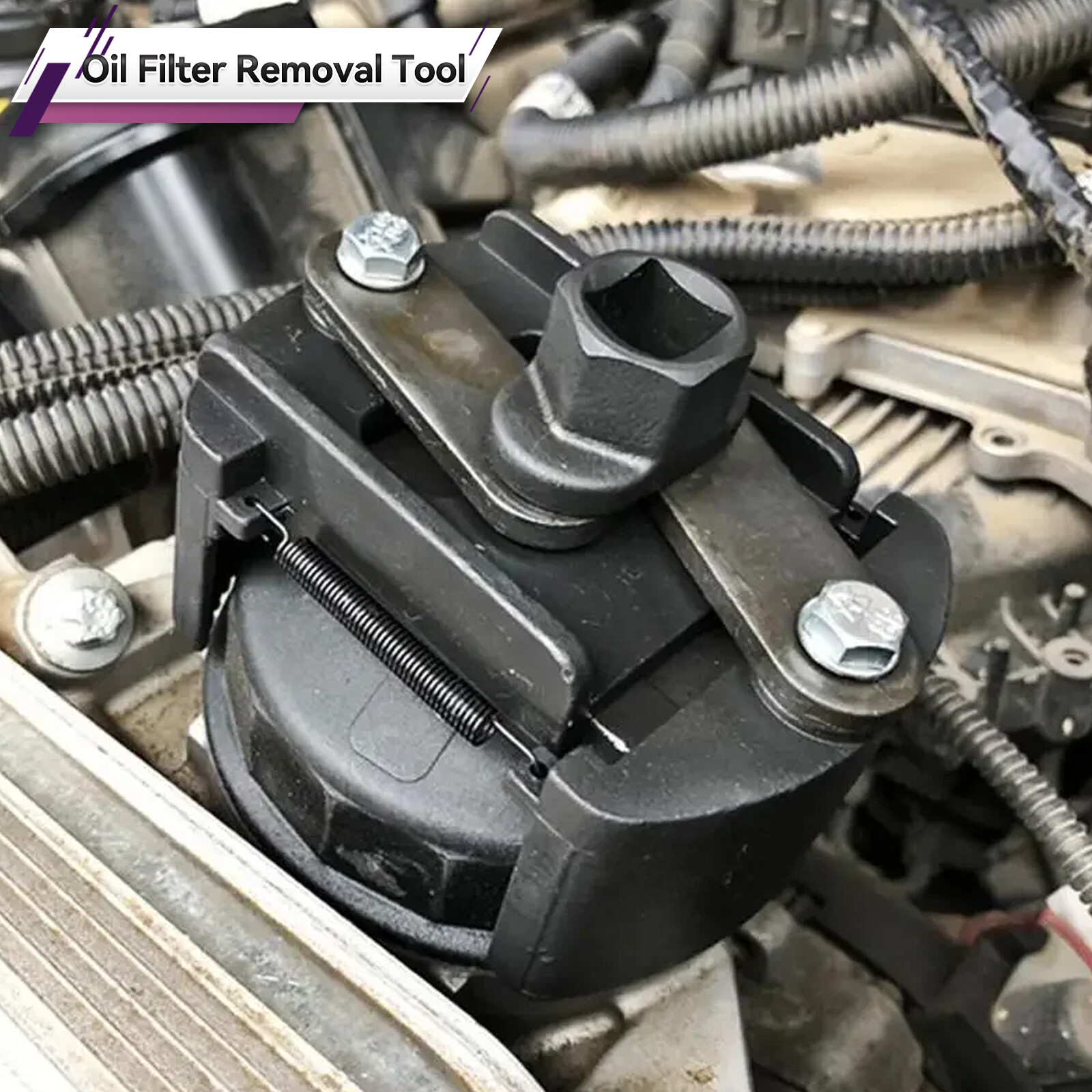 Adjustable Oil Filter Wrench Set for 60mm-80mm Removal Tool Cap 1/2″ Universal.