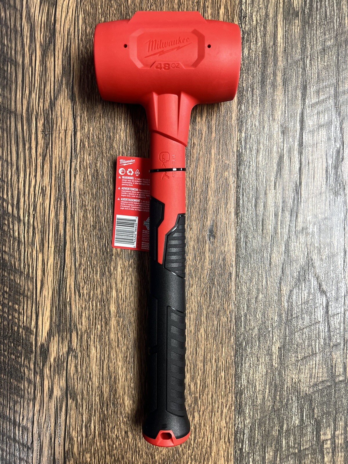 Milwaukee 48oz Soft Face Dead Blow Hammer w/ Steel Reinforced Handle #48-22-9151