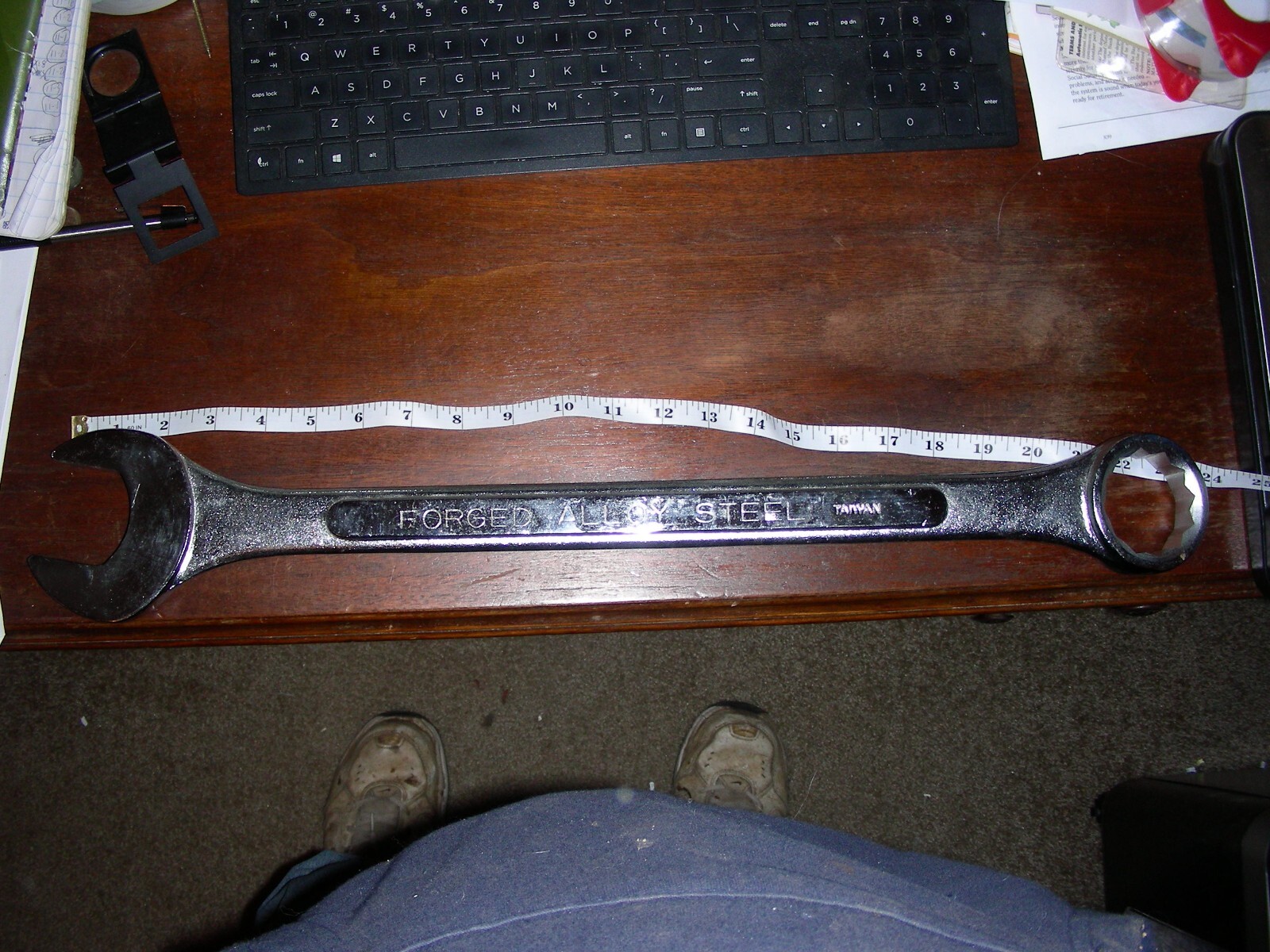 1 7/8 inch comb open end 12 point box end wrench-Forged Alloy Steel-23 1/2 in