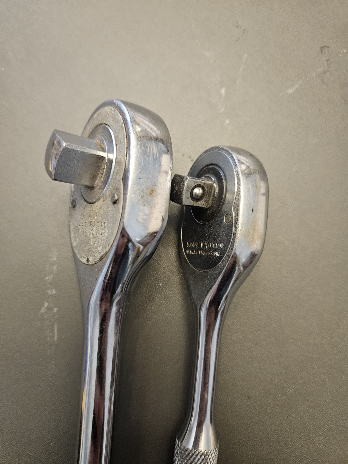 CLEAN – Vintage lot Of Proto Professional Ratchets, 1/2″ 5449 And 3/8″ 5249