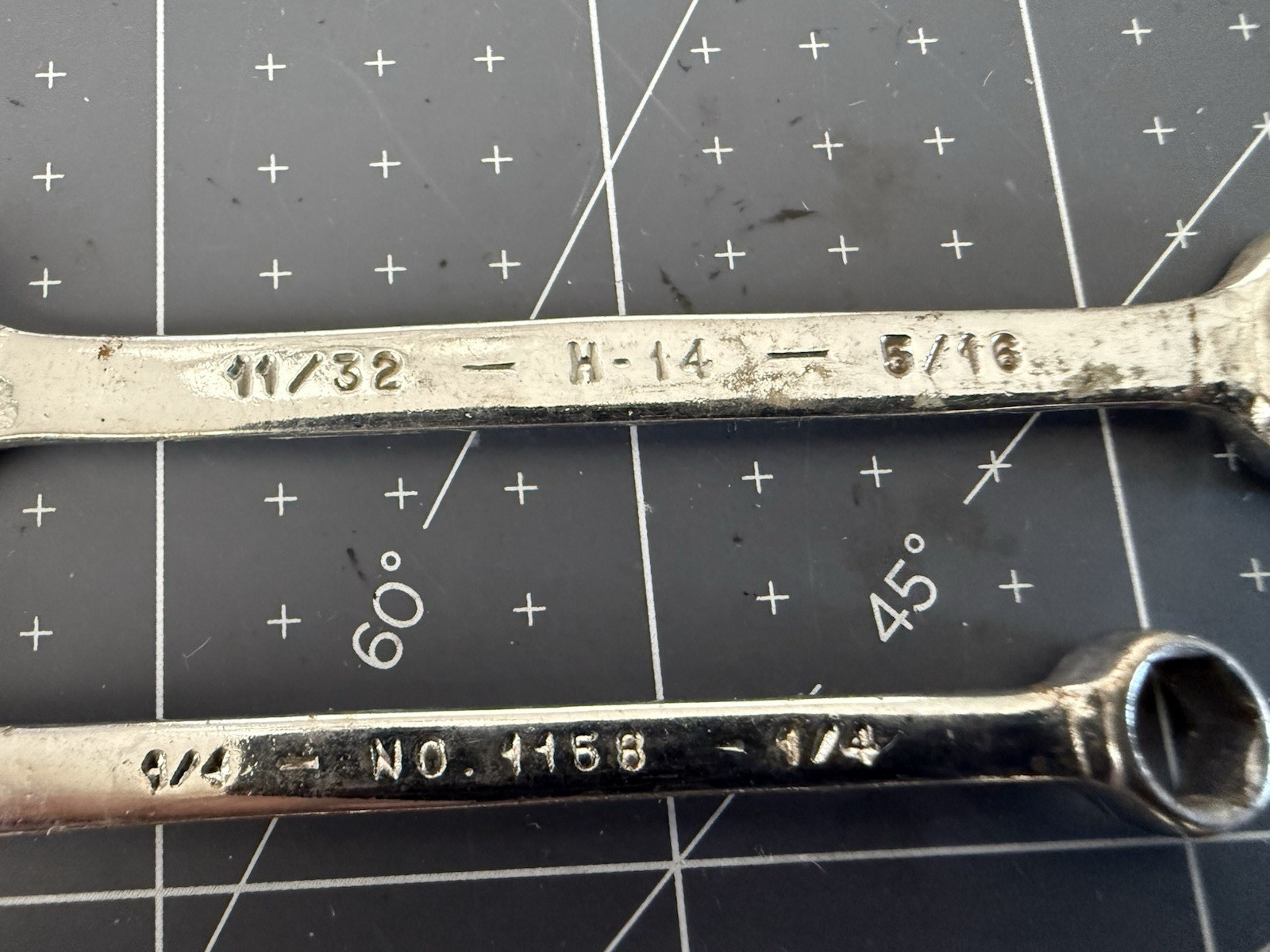 Armstrong wrenches , 2- 6, mm . 1/4″, 11/32-5/16′ lot Of 4 used