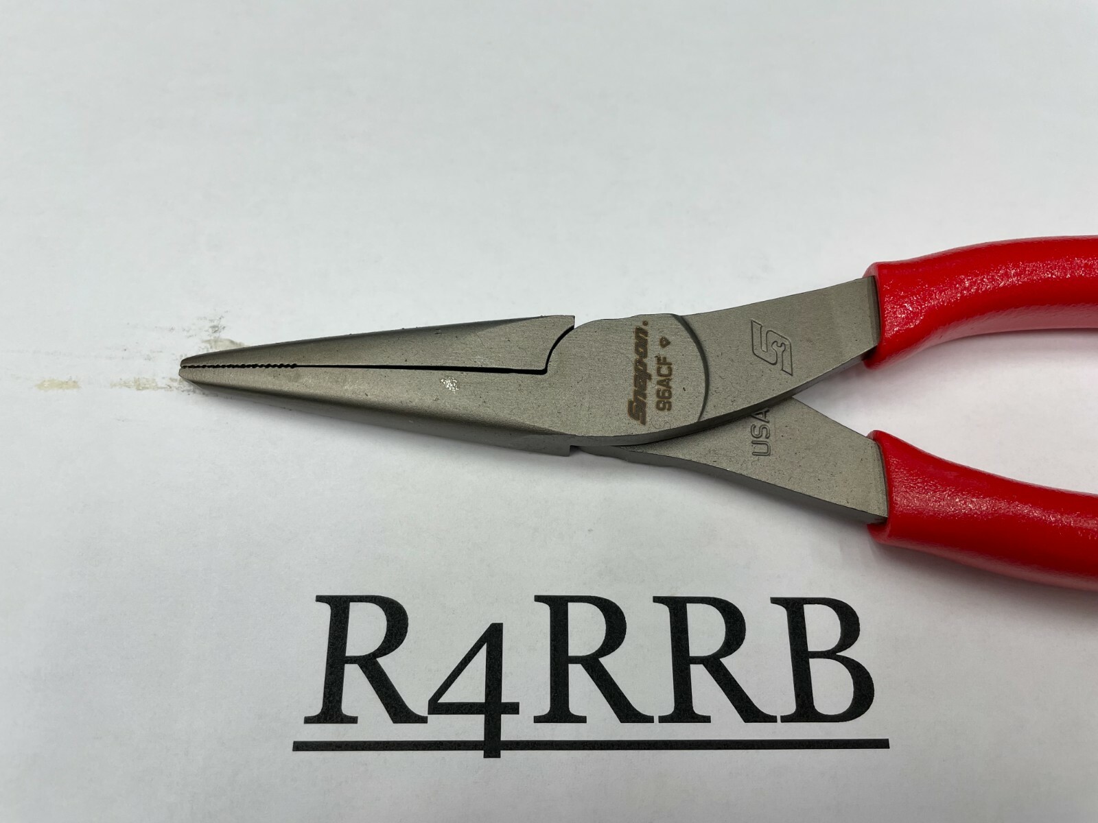 Snap-On Tools USA NEW RED Soft Grip 8″ Talon Grip Needle Nose Pliers 96ACF