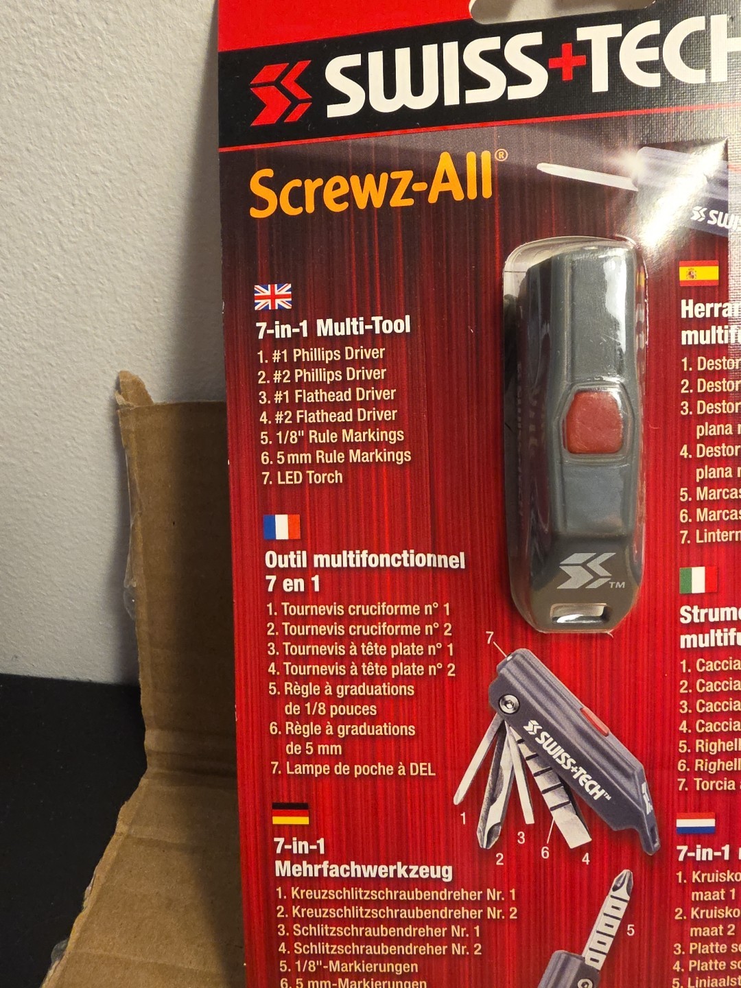 Swiss+Tech Screwz-All 7 In 1 Multi Tool (Flash Light Cannot Be Tested)