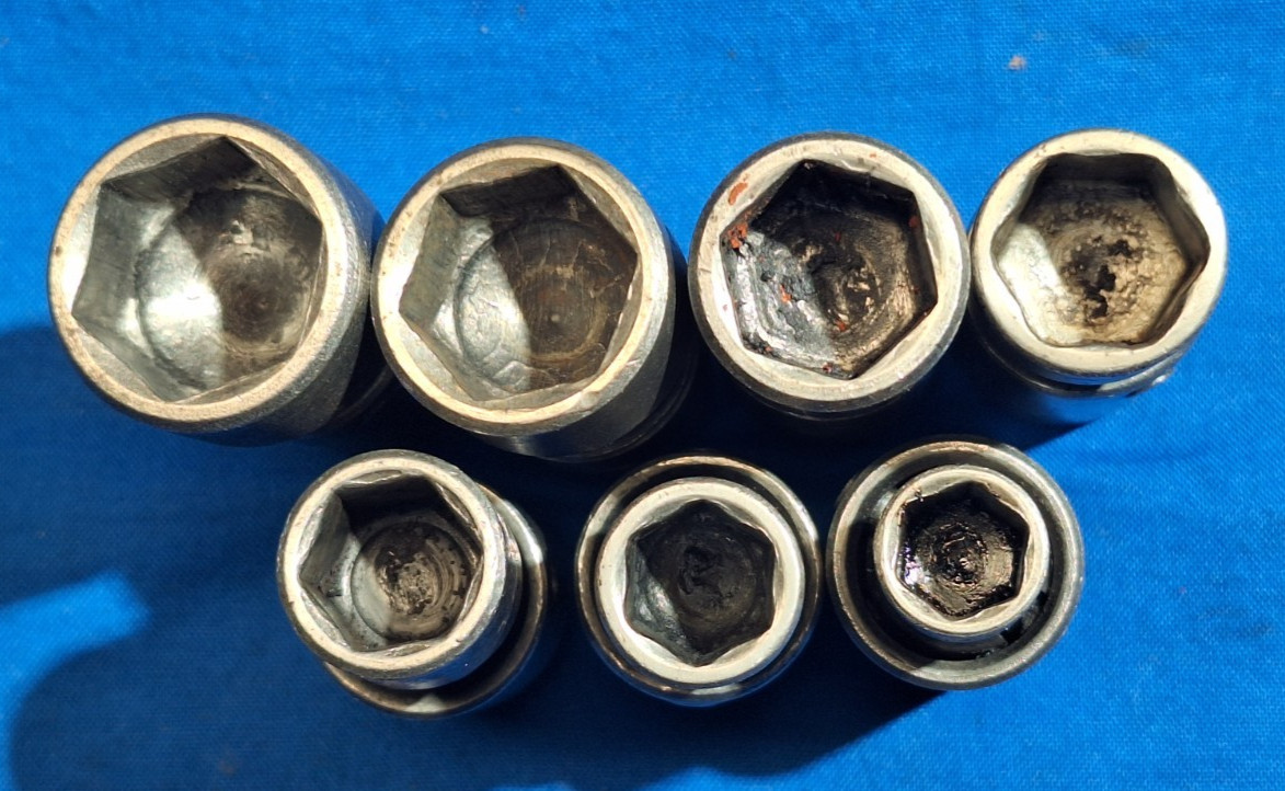Mac Tools 7 Piece SAE 3/8″ dr 6pt shallow ball swivel impact socket set 3/4″-3/8