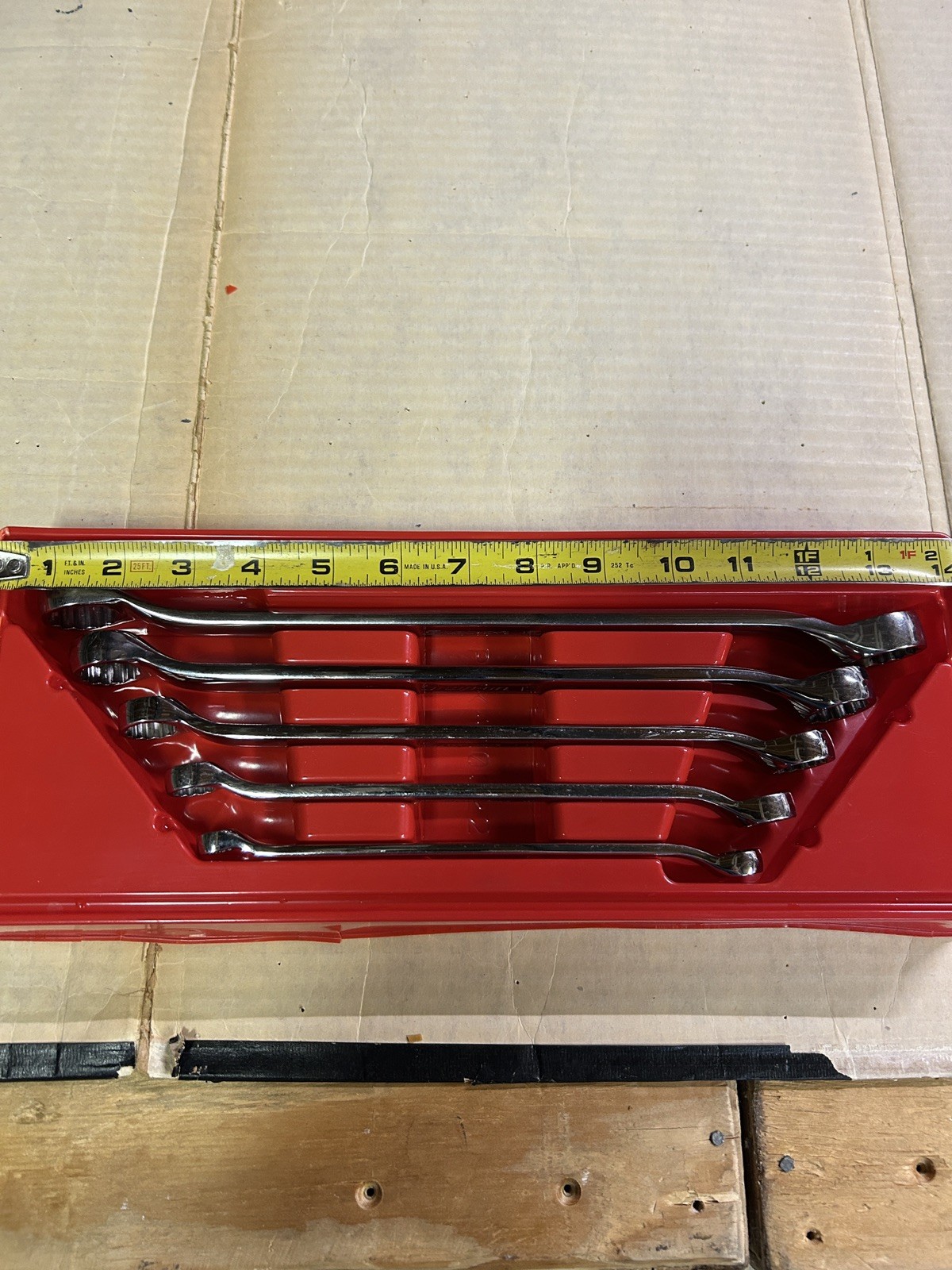Snap On 5pc 12-Point SAE Box End 10 degree offset wrench set