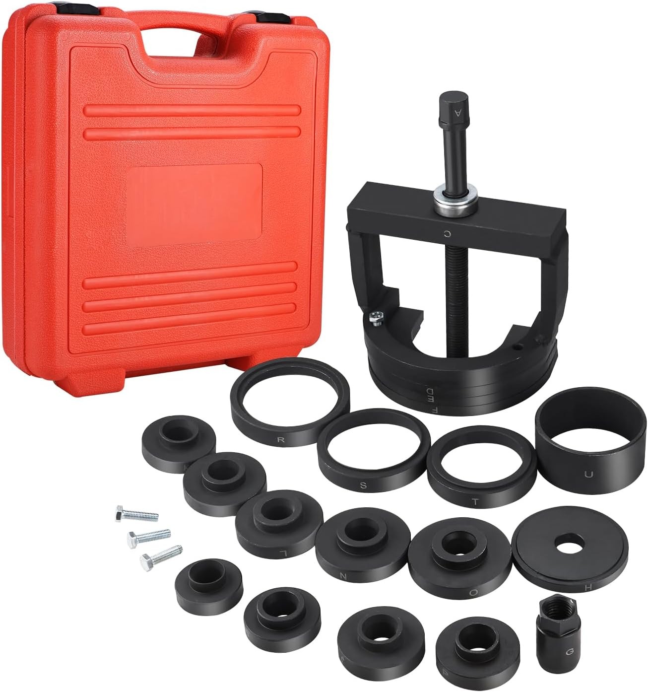 19Pcs Master Wheel Hub & Bearing Removal and Installation Tool Set C to U Sizes