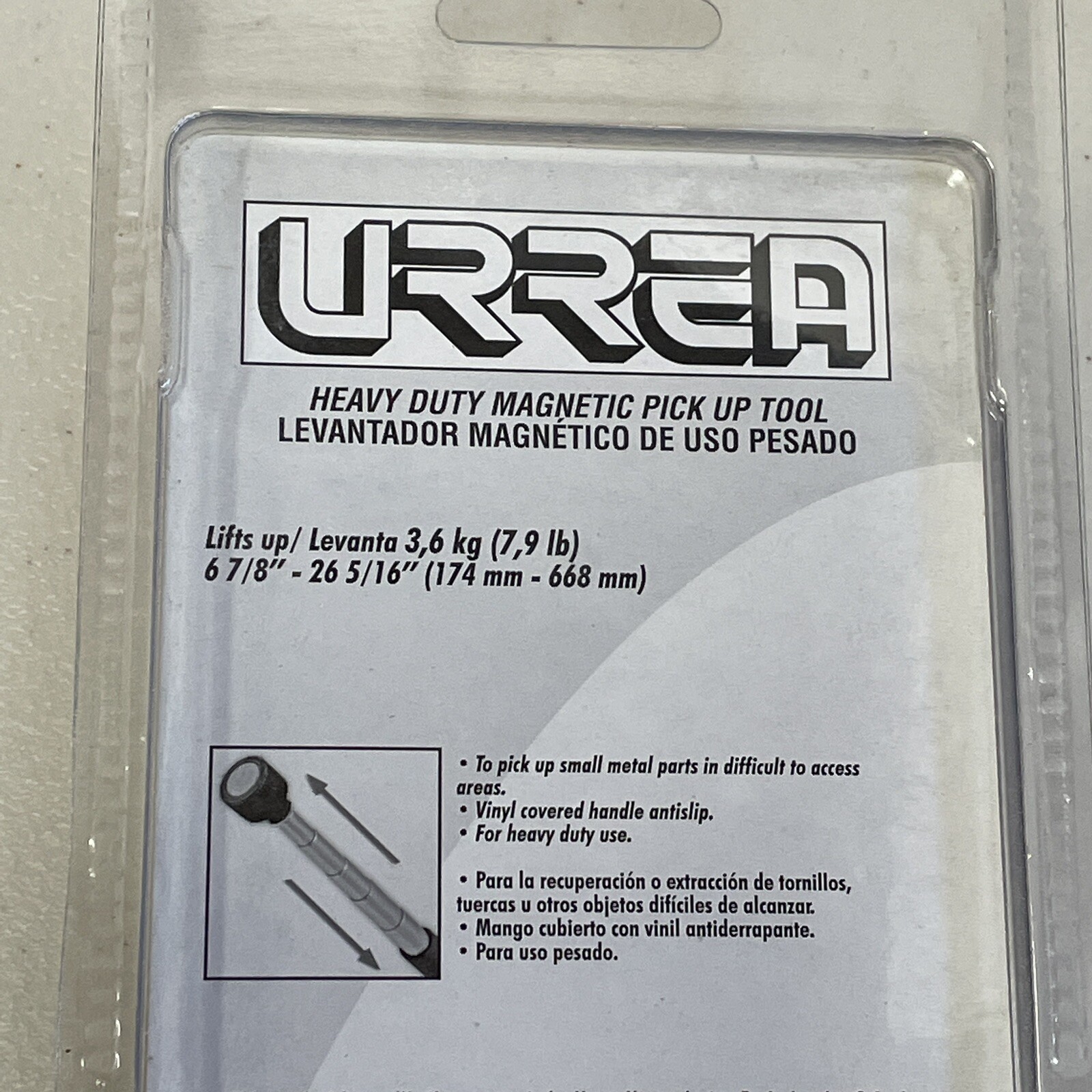 URREA 2376 Heavy Duty Magnetic Pick-up Tool, Capacity 7.9 LB
