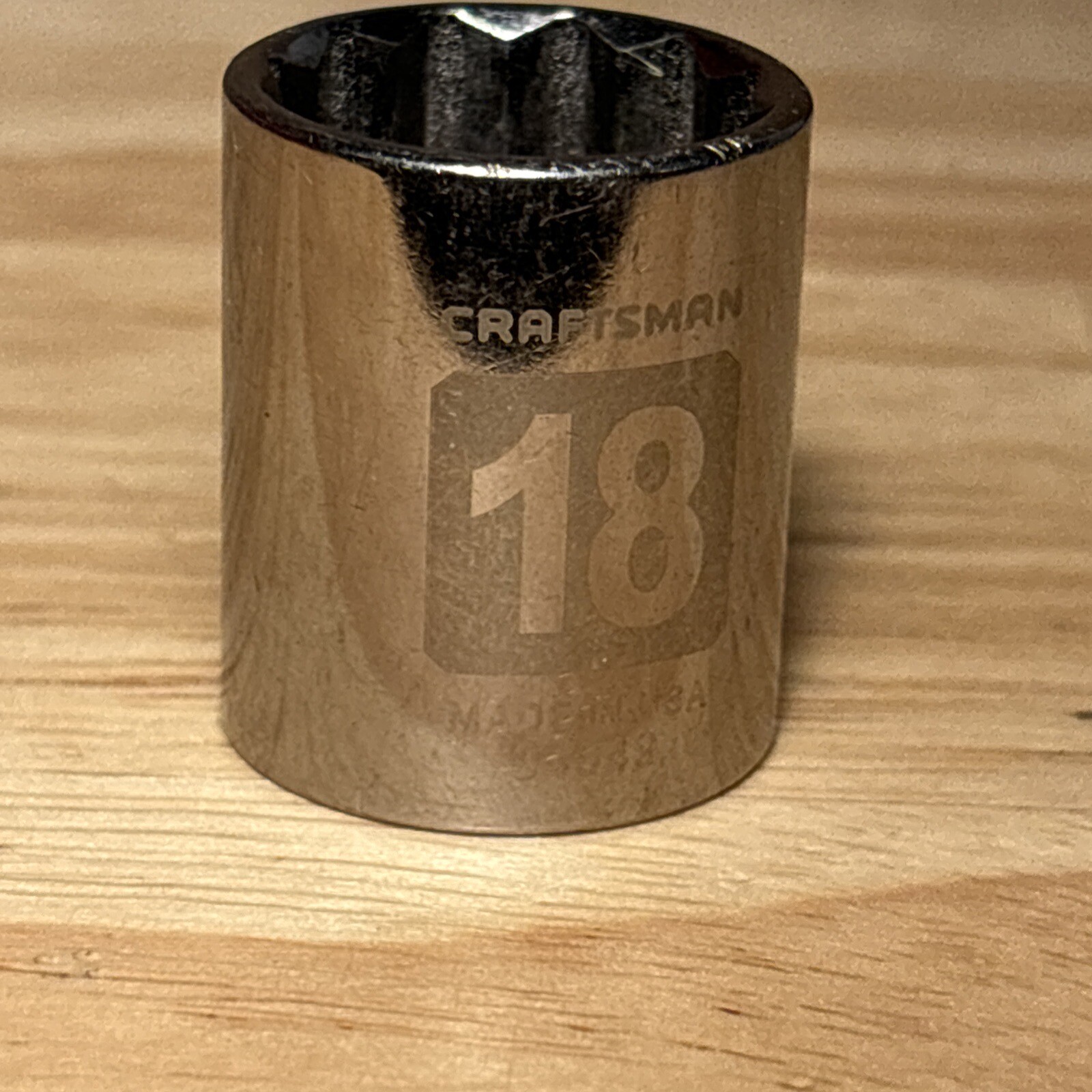 Craftsman USA 18mm 12 Point 3/8″ Drive Shallow Socket 34649