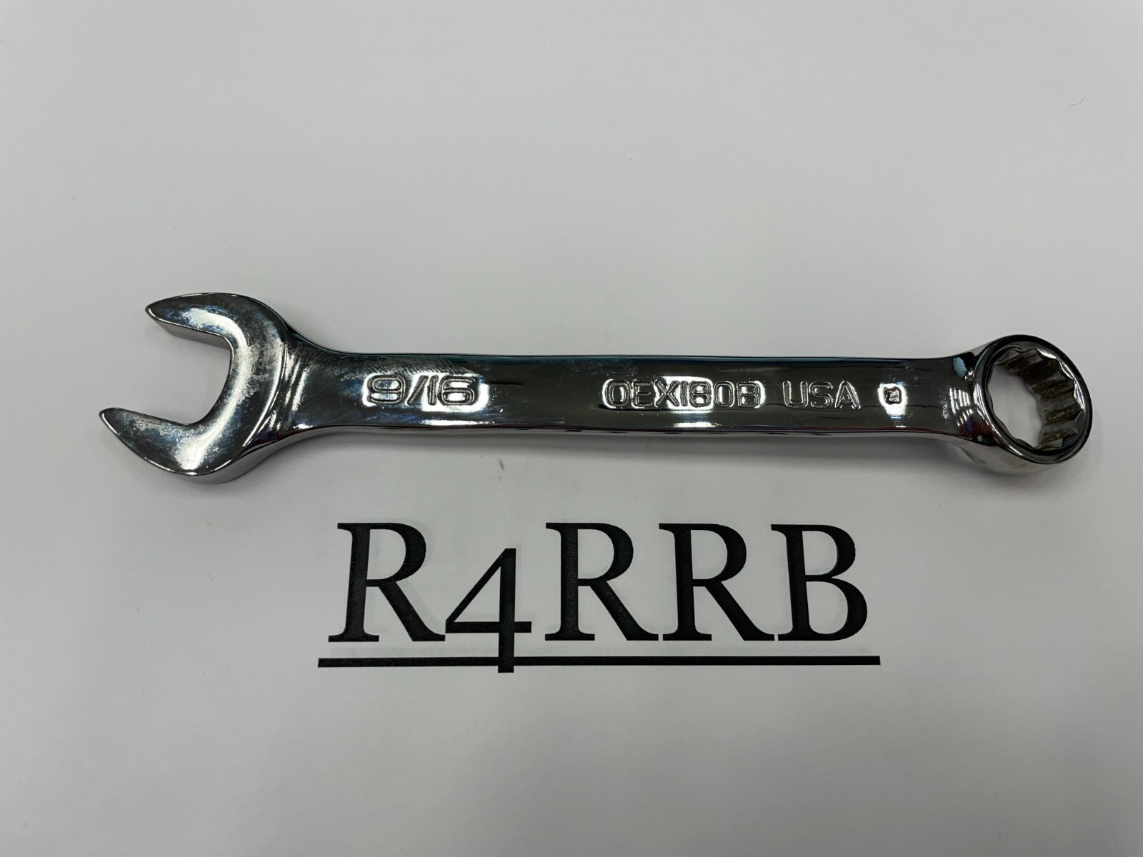 Snap-On Tools USA NEW 9/16″ SAE 12pt Short Length Chrome Combo Wrench OEX180B