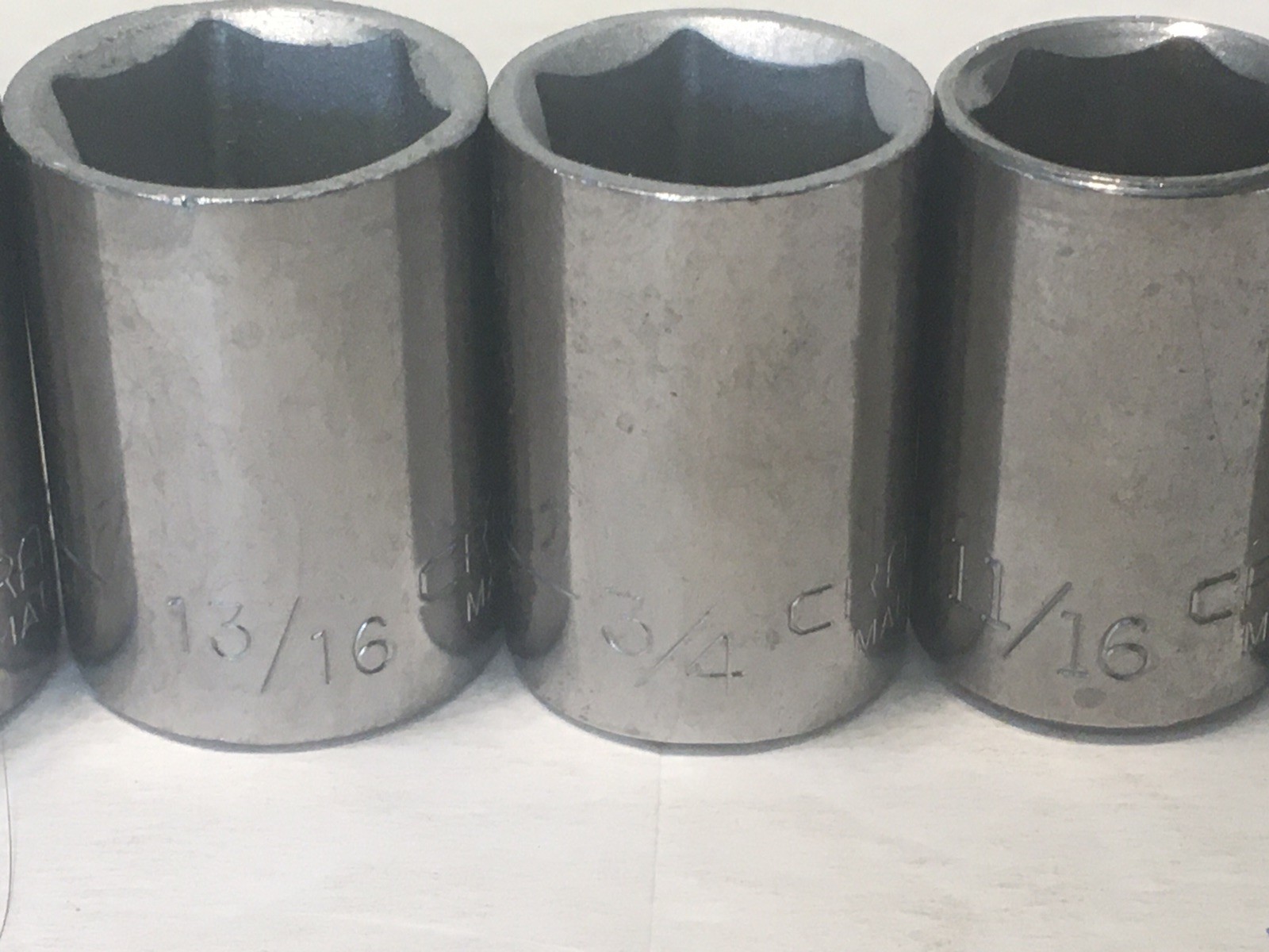 Craftsman 9 Pc Socket Set 6 Pt 1/2″ Drive G 7/16″=15/16″ 440XX USA Made