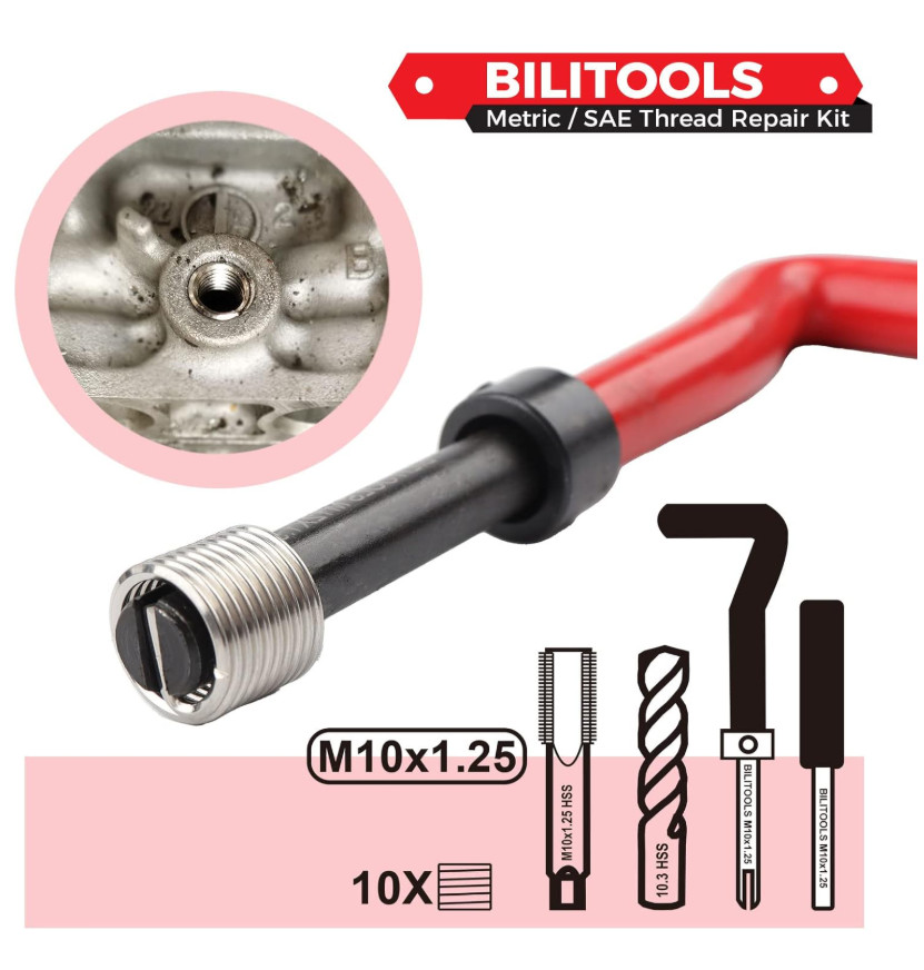M10x1.25 Thread Repair Kit HSS Drill Helicoil Repair Kit Metric High Quality NEW