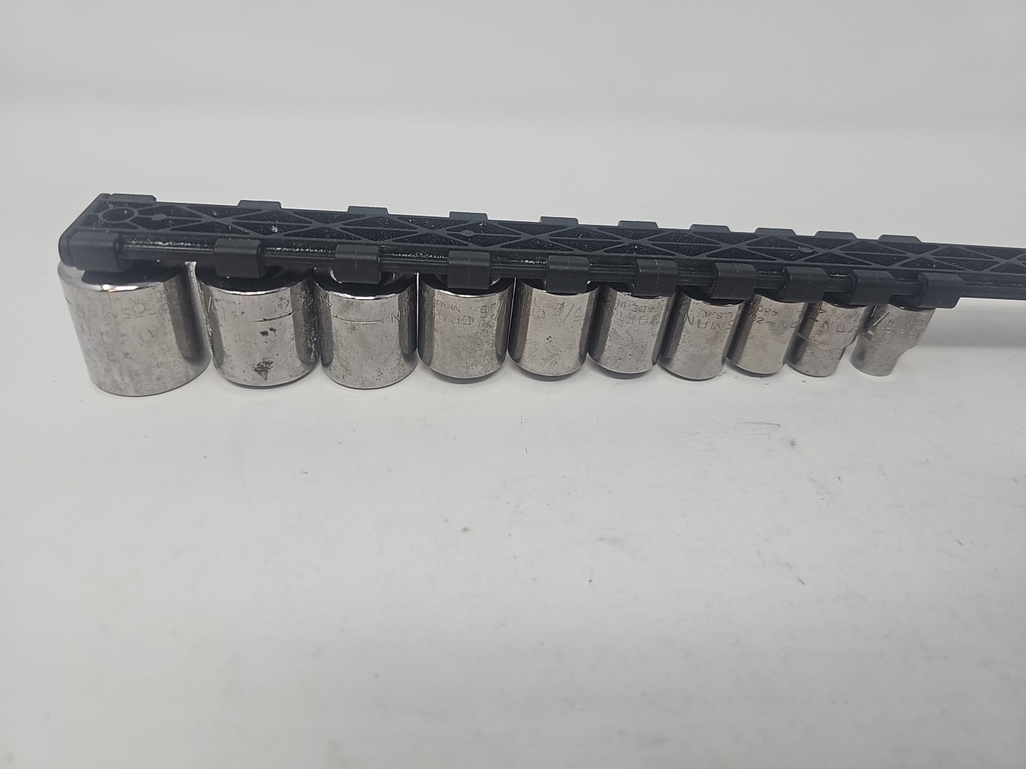 Craftsman 10PC Sae Socket Set 3/8” Drive 6 Point Made in USA G2 5/16” – 7/8″