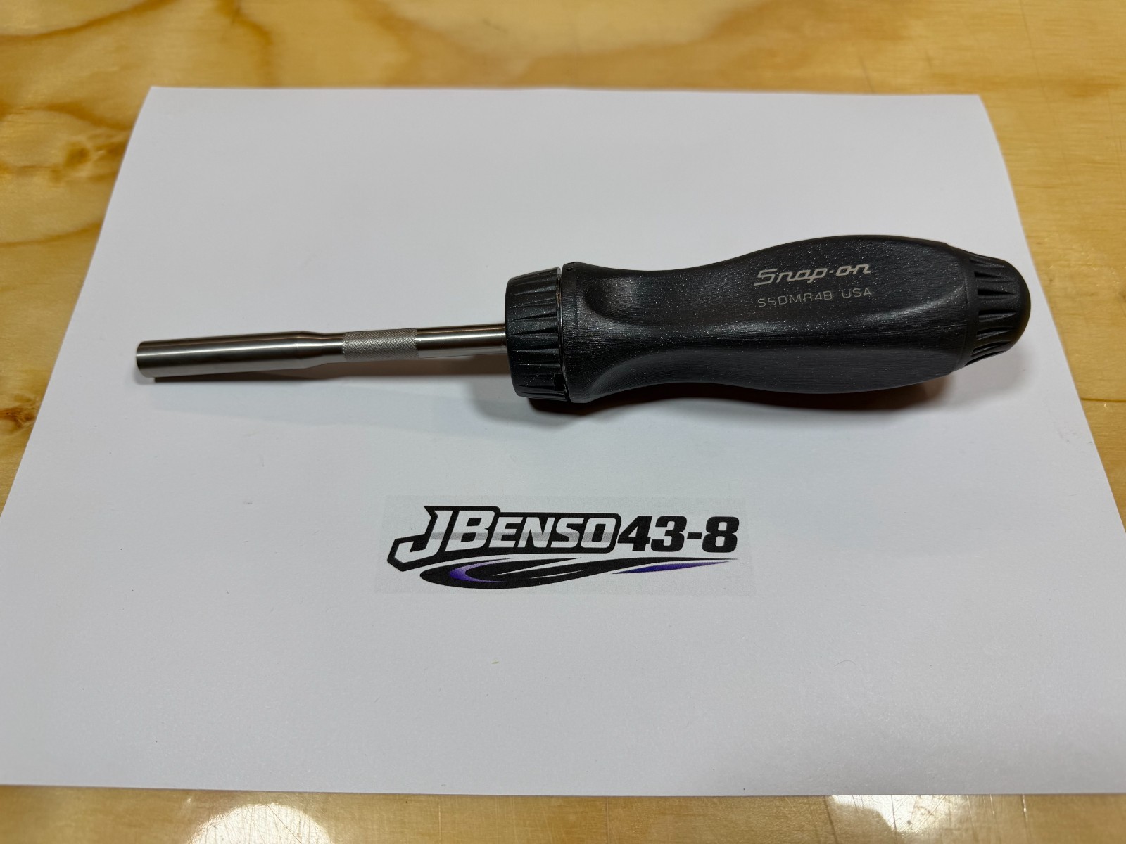 Snap-on Tools DARK TITANIUM Hard Grip Ratcheting Screwdriver w/o Bits SSDMR4BDT