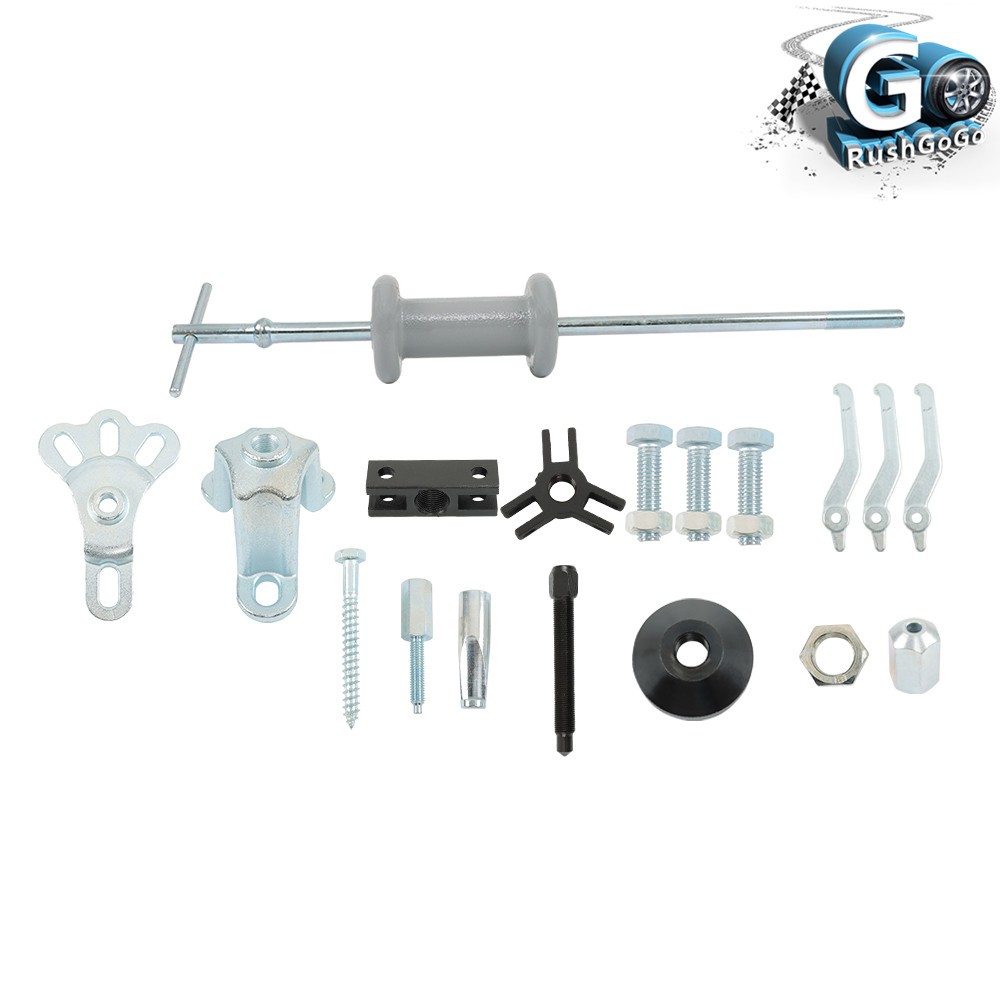 17PCS Slide Hammer Dent Puller Tool Kit Wrench Adapter Axle Bearing Hub Auto Set