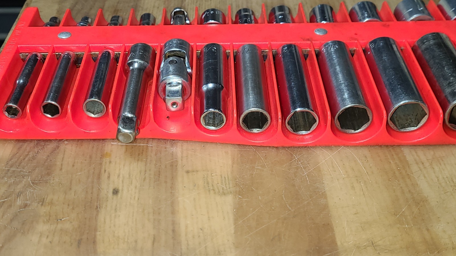 Vintage Craftsman ⅜ & ¼» Drive Socket Set 28 pc + Magnetic Holder ⅞ To 5/32 USA
