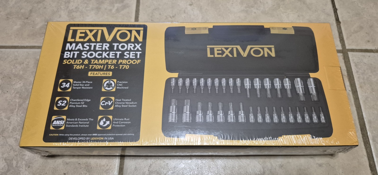 LEXIVON Complete 34pc Master TORX Bit Socket Set, Premium S2 Alloy Steel w/ Case