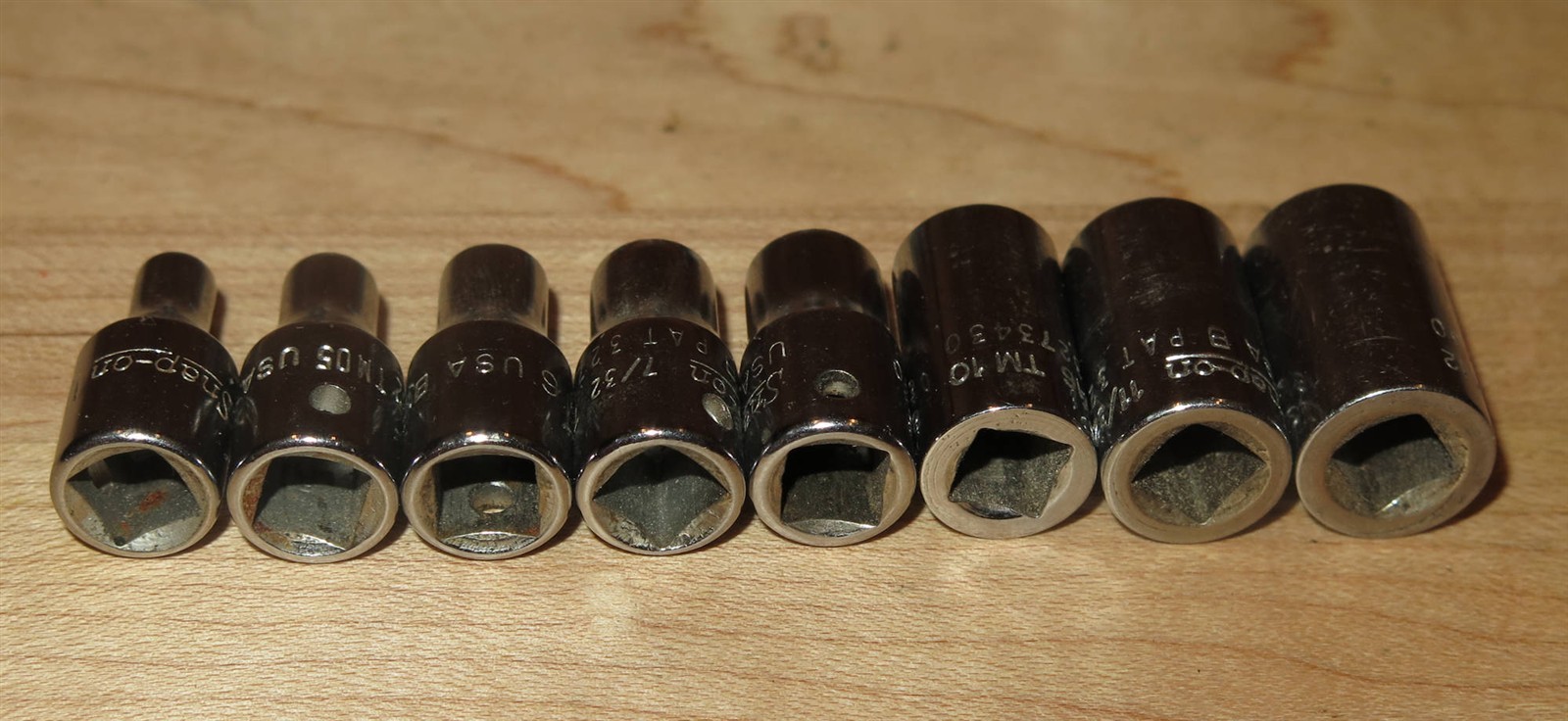 Snap-On 1/4″-Drive 6pt SAE Sockets – 1/8″-3/8″ TM02/5/6/7/8/10/11/12