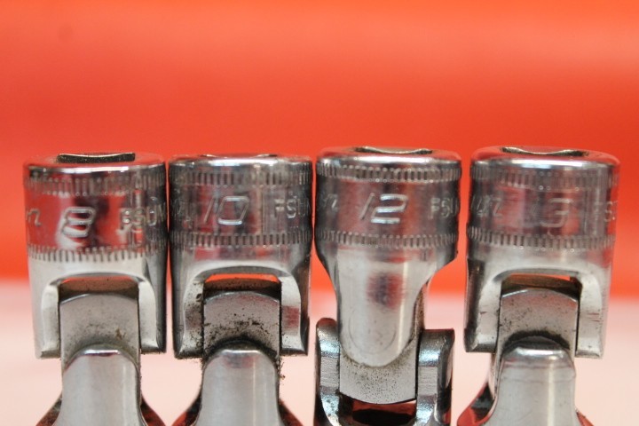 SNAP-ON 3/8″ Drive 10 PC 8, 10, 11, 12, 13, 14, 15, 17, 21, 9/16 Swivel Sockets
