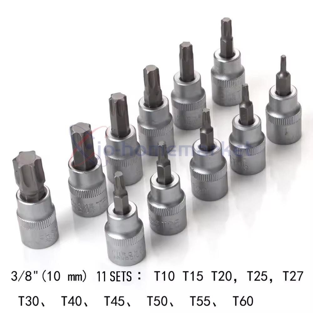 34Pcs Drive Male Female Torx Star Bit Socket E-socket Set Handheld Tool Case US