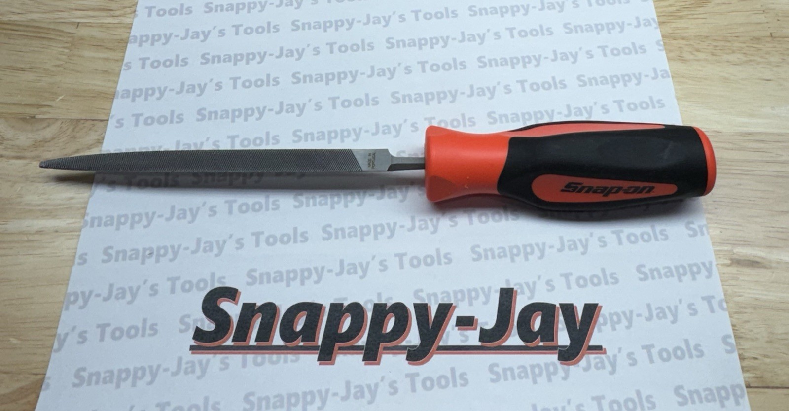 Snap-on Tools NEW ORANGE Soft Grip Three Square Triangle Blade File SGHF614B 6T