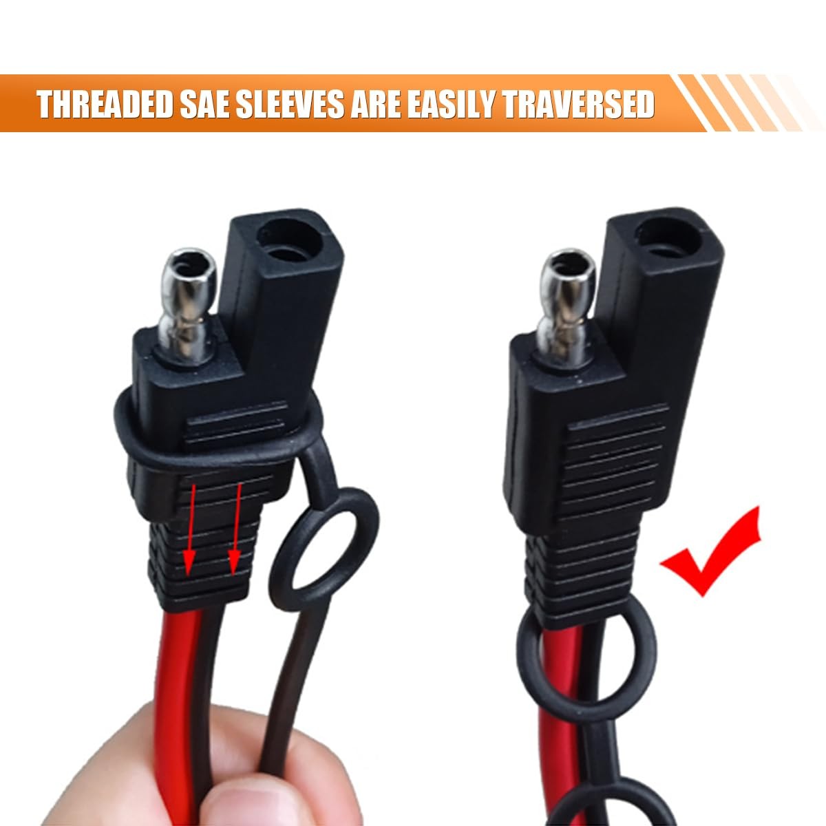 DUSCOKE 2 Pin Plug Replacement Weather Cap, SAE Waterproof Black-8PCS