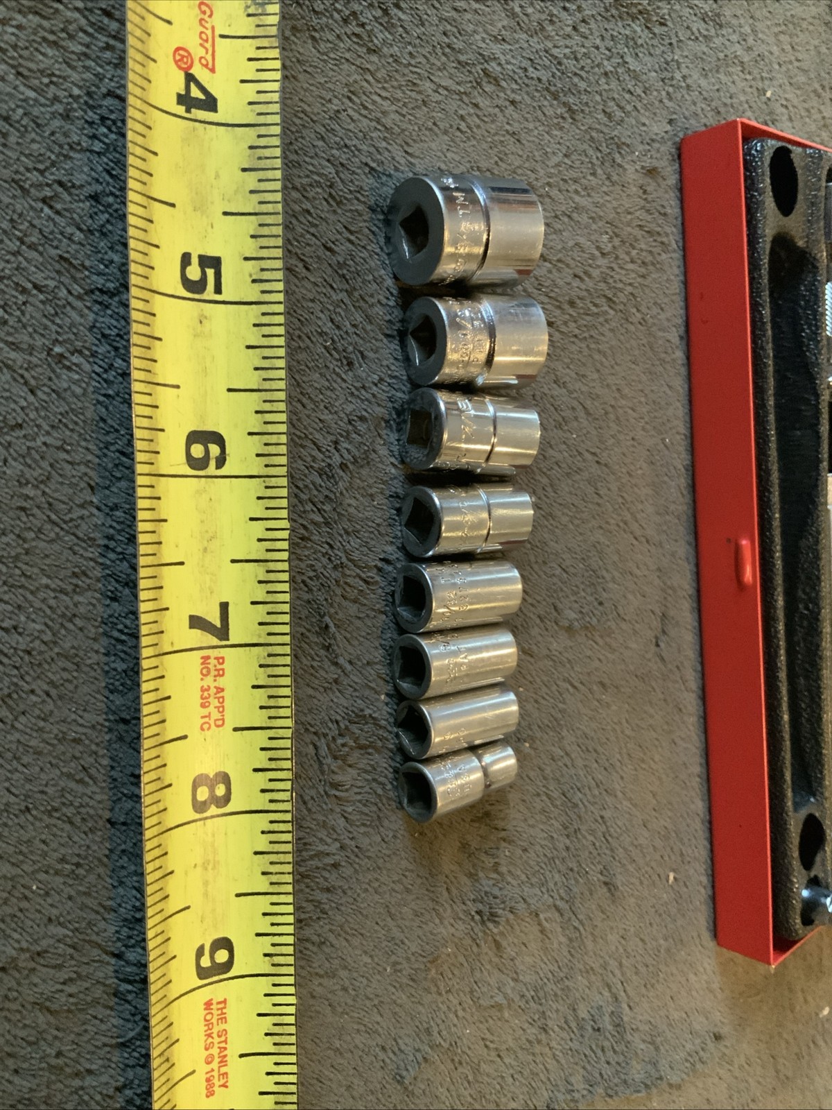 Snap On 1/4” Drive General Service Set, Missing Couple….see Pics…Descrip Sizes..