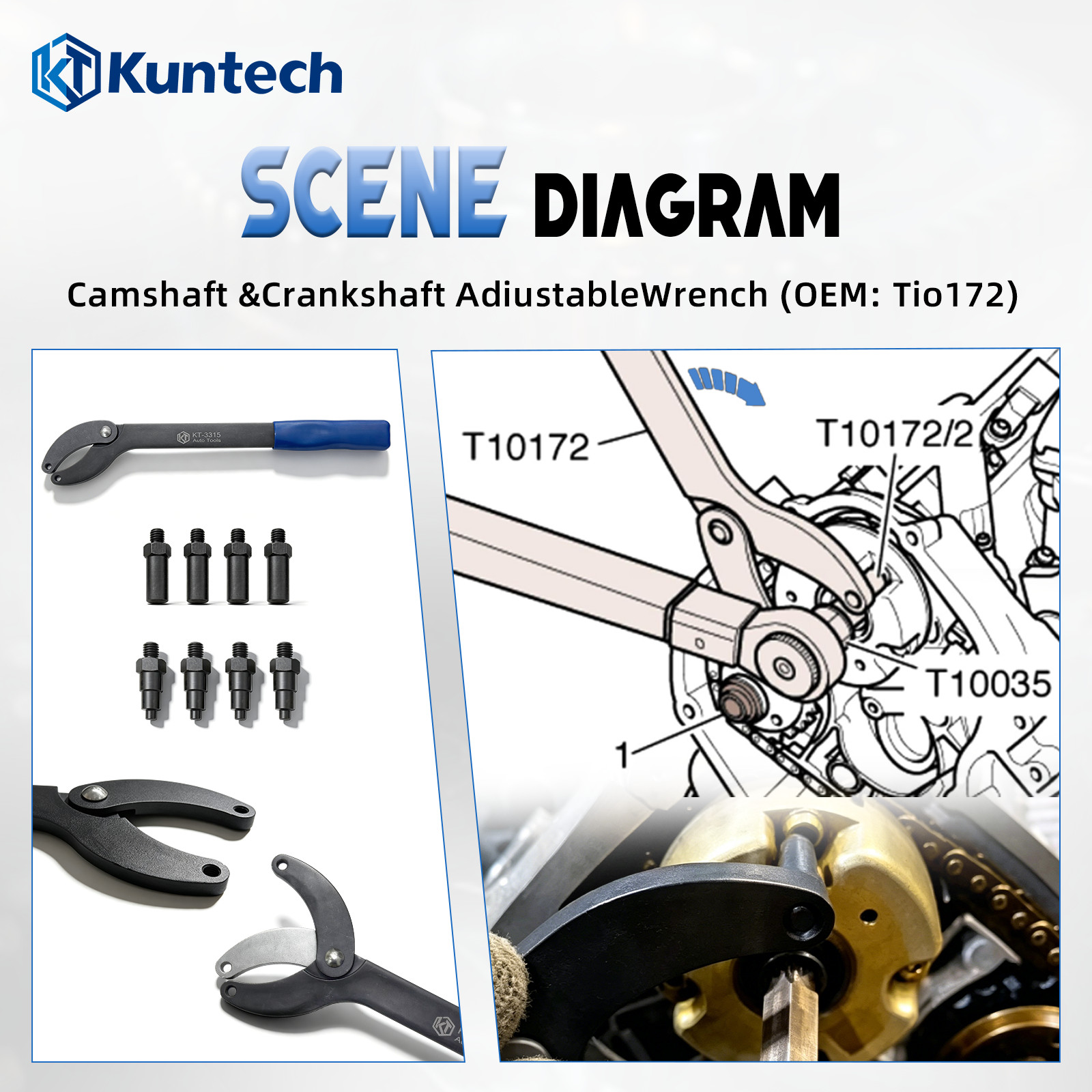 Engine Camshaft Alignment Timing Tool Kit for VW Audi A4 A6 A8 Q5 Q7 R8 2.0-5.2L