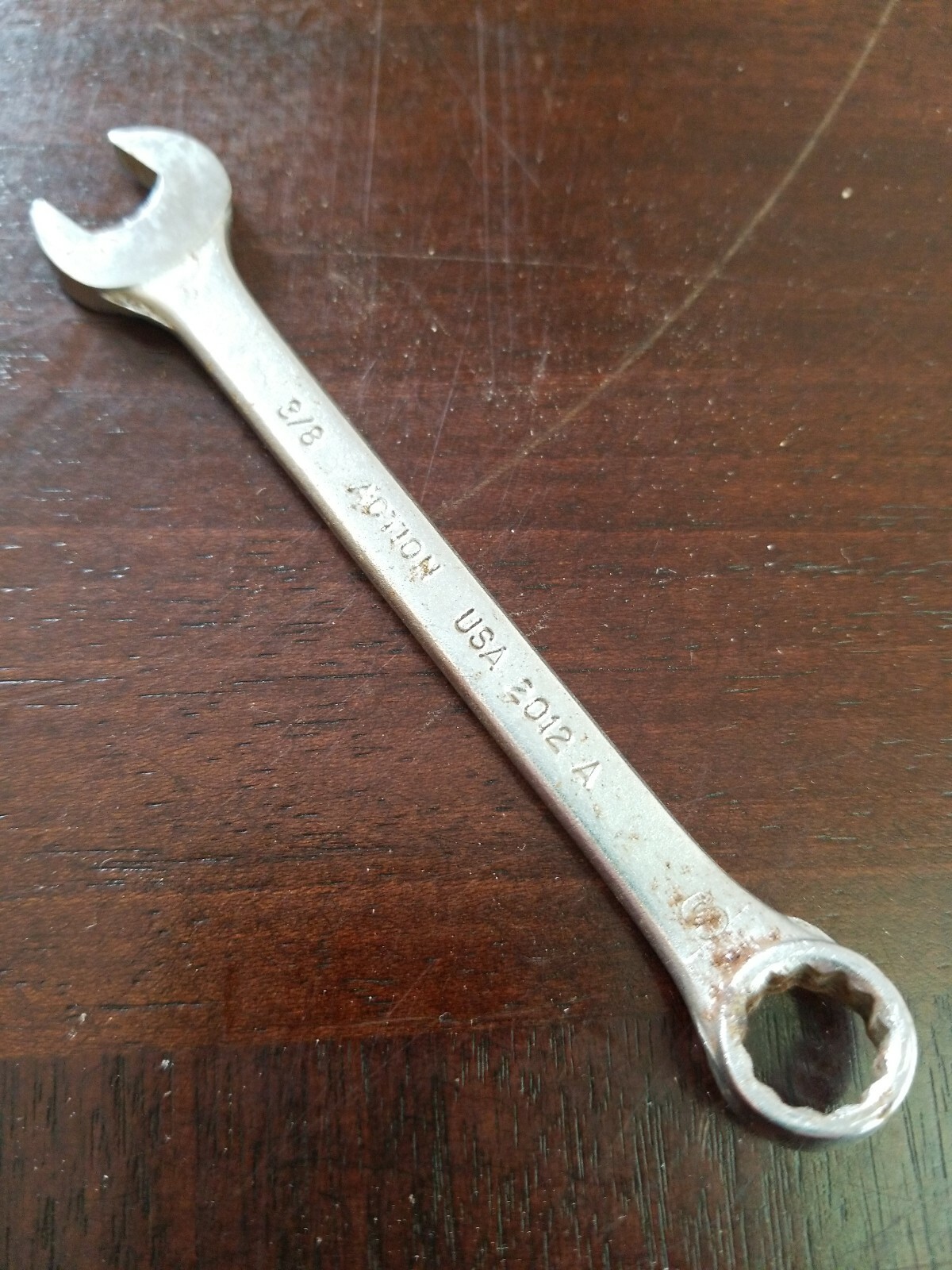 Action 2012A 3/8″ 12pt Combination Wrench 4″ long vintage used free shipping