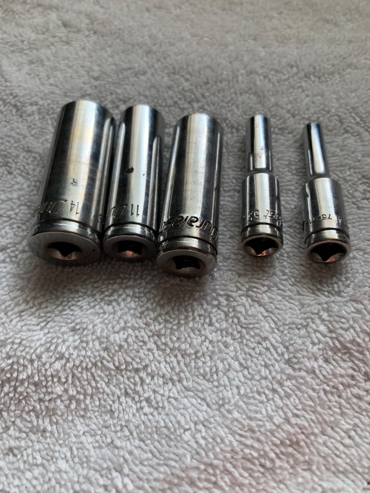 Duralast 1/4 Drive Metric Sockets Deep Well Lot Of 5–14mm, 12, 11, 5.5, 4mm