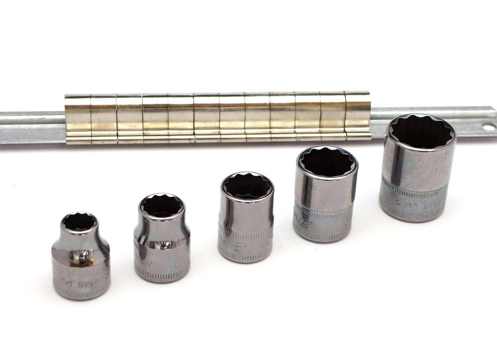 NEW: 3/8″ Drive Socket Rail Organizer, 12 Clips, 10 1/2″ Long, No. A269A