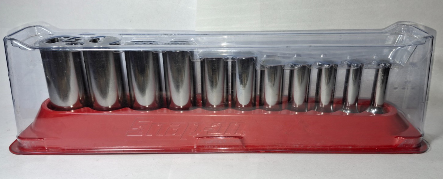 Snap-on Tools 211SFSY 11pc 3/8” DR. Deep Well 6pt Socket Set 1/4″-7/8″