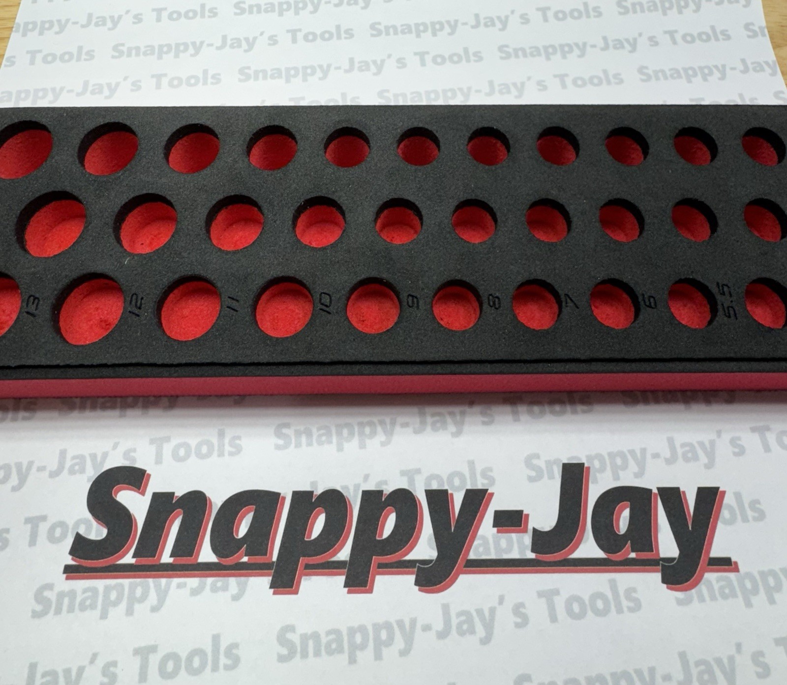 Snap-on Tools NEW RED FOAM ORGANIZER 42pc 1/4″ Drive METRIC Socket Set FMS001B