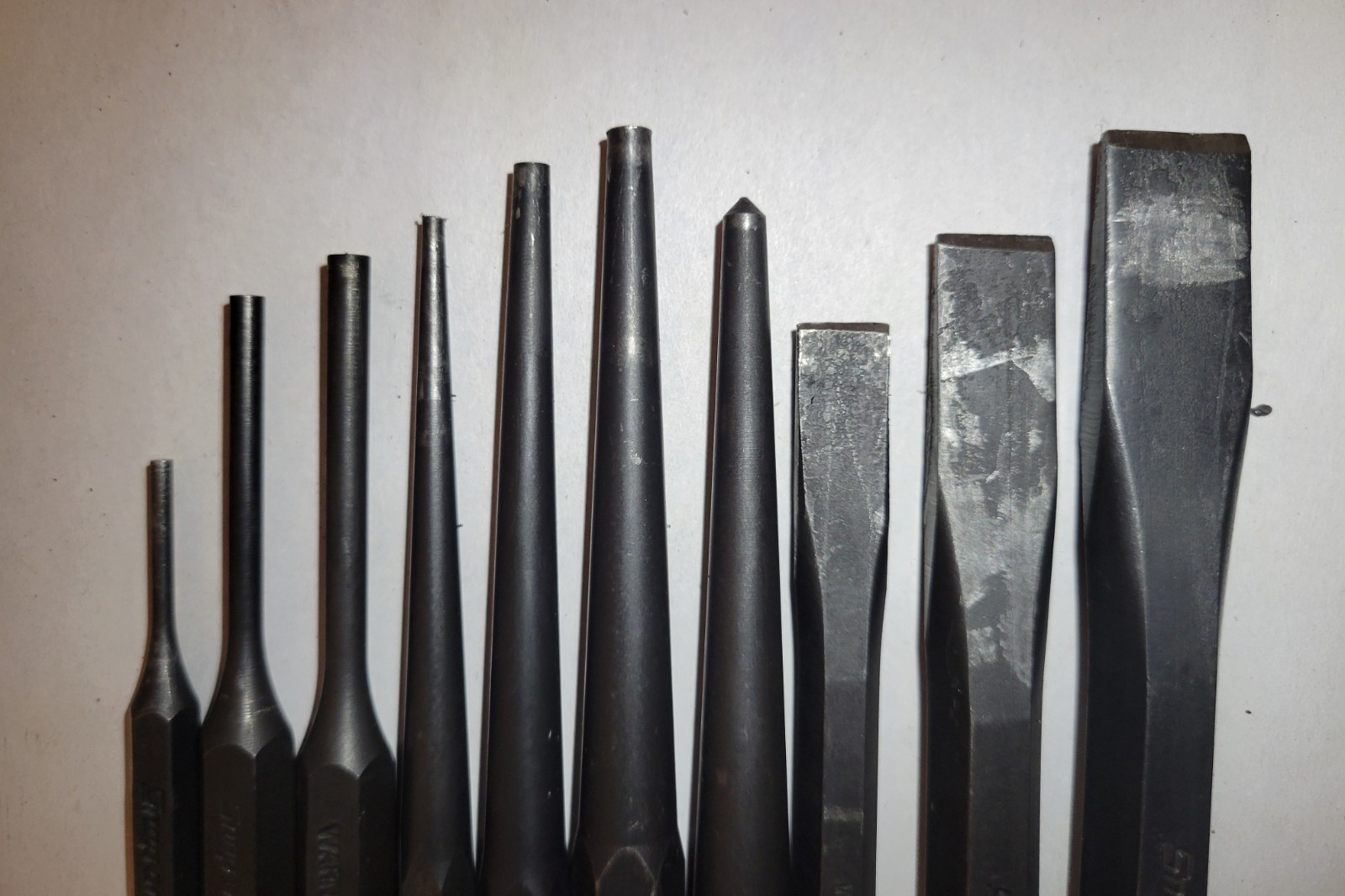 Snap On PPC710BK 11 pc Punch and Chisel Set