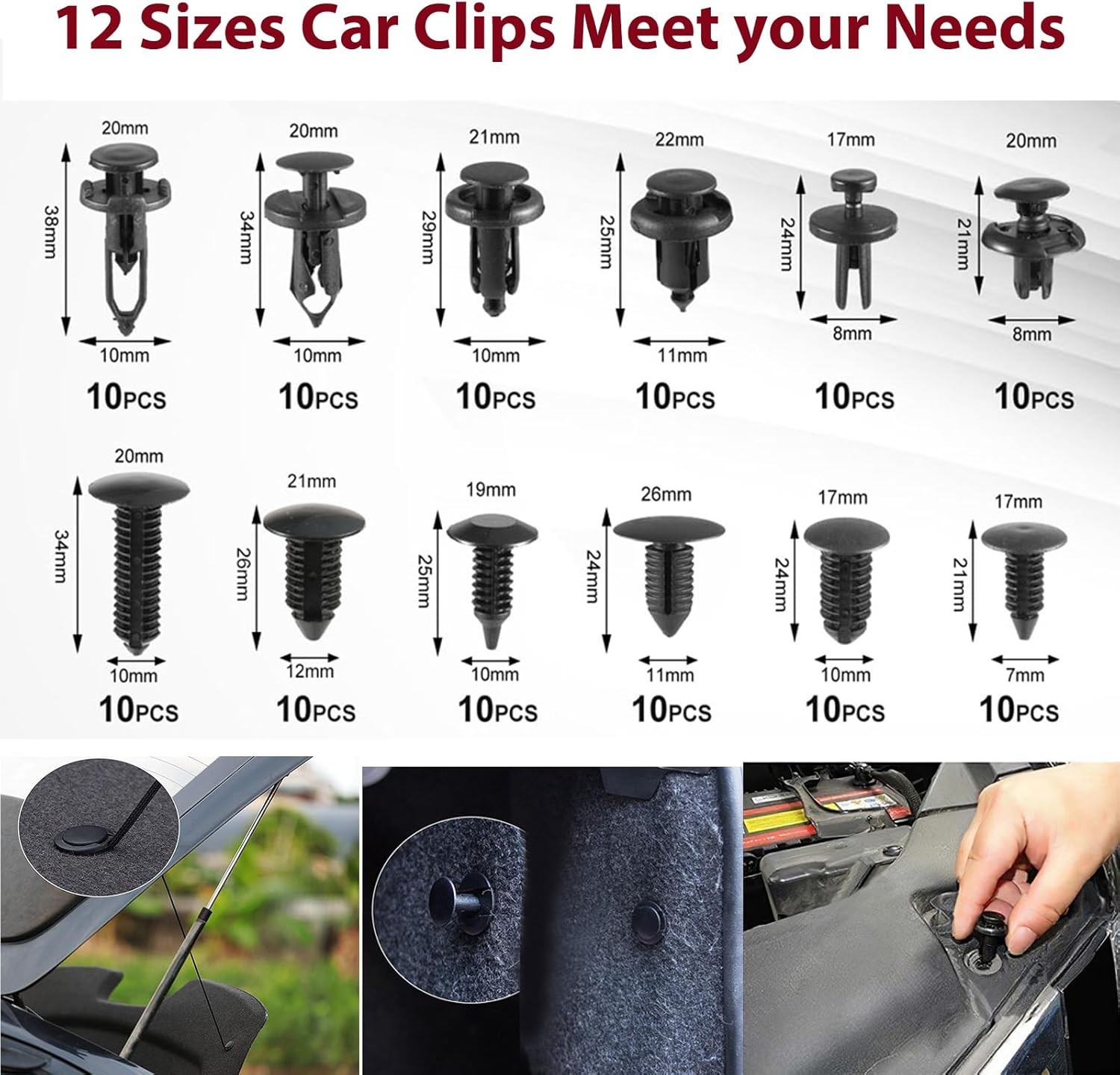 352Piece Trim Removal Tool Set, Pry Bar Tools, Door Trim Panel Removal Tool Kit