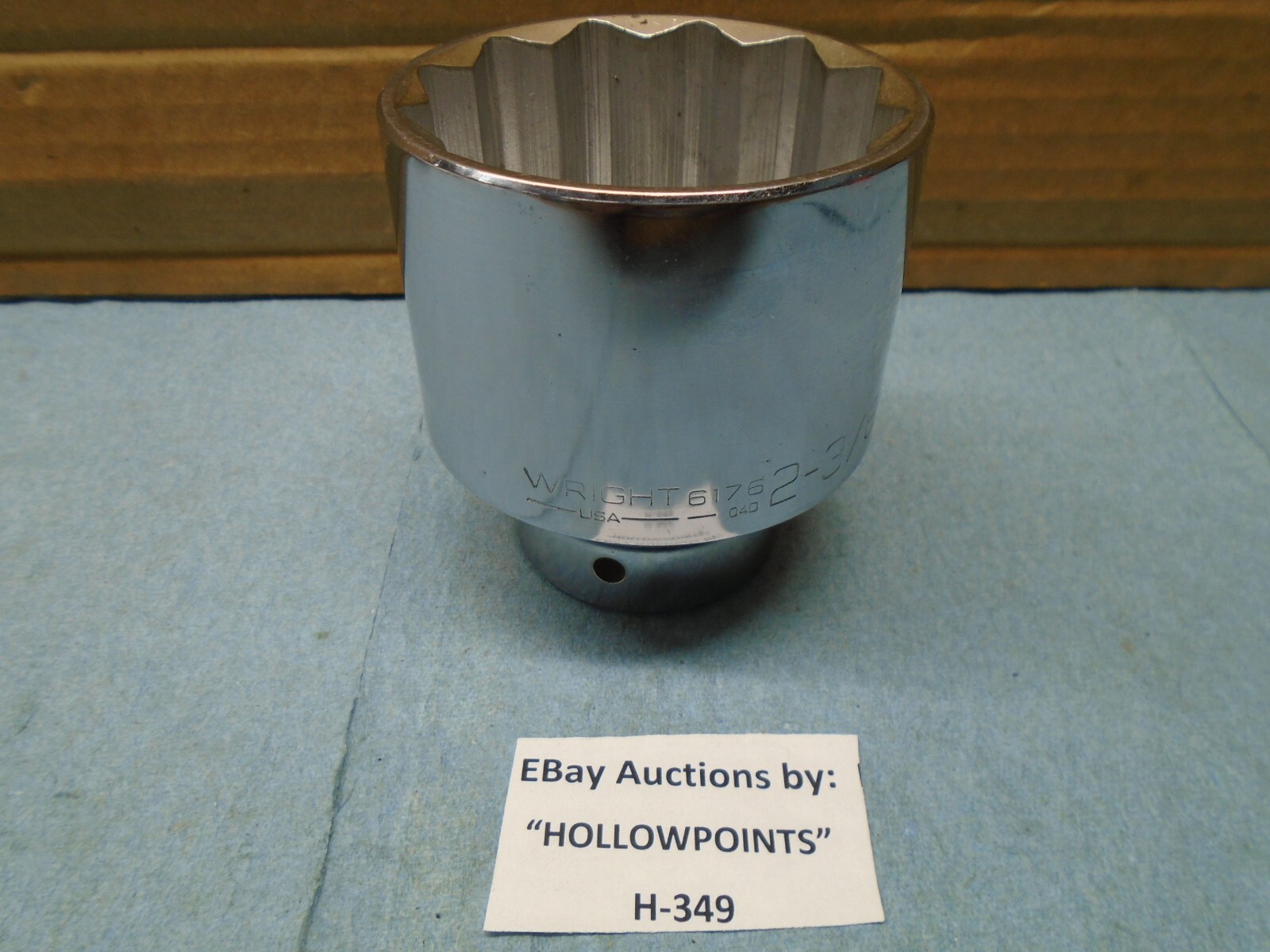 Wright USA No. 6176 Large 2-3/8″ Socket 12 Pt. 3/4″ Drive NOS H349