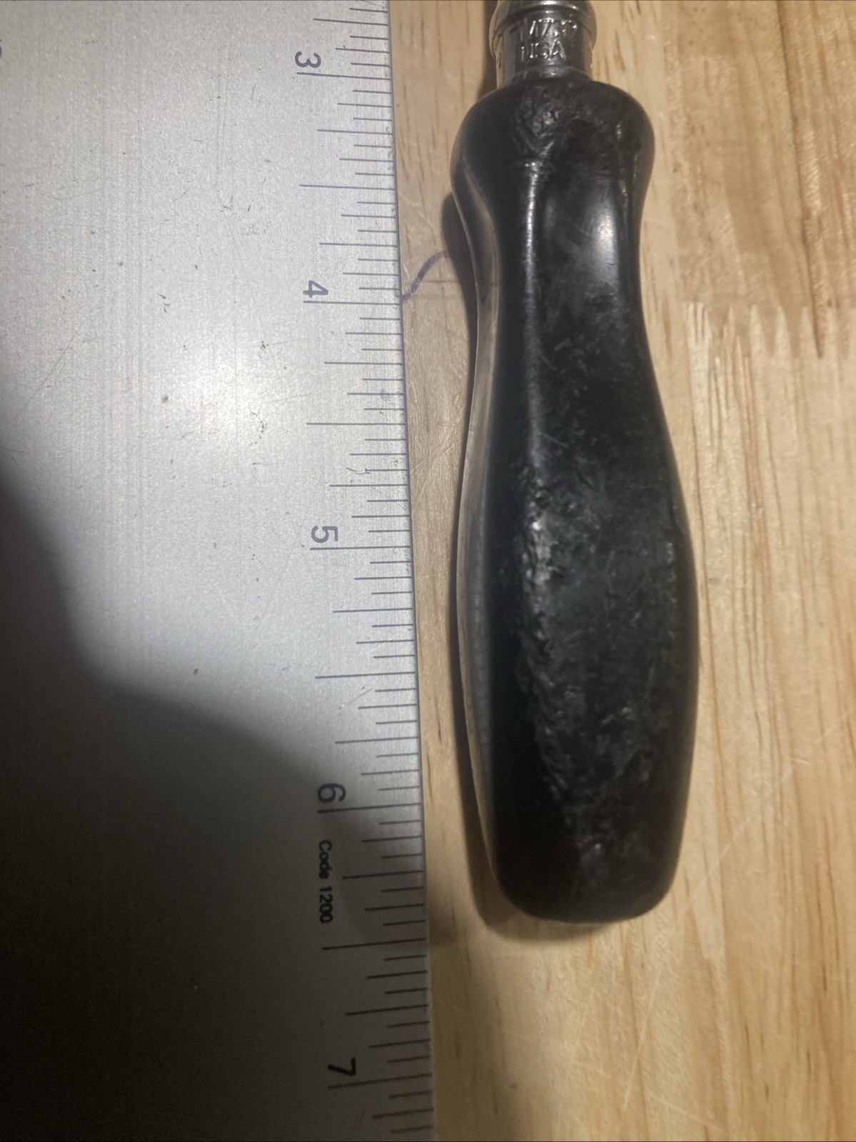 Snap-On Model TM737 1/4” Drive Ratchet Black Handle USA 6.25”