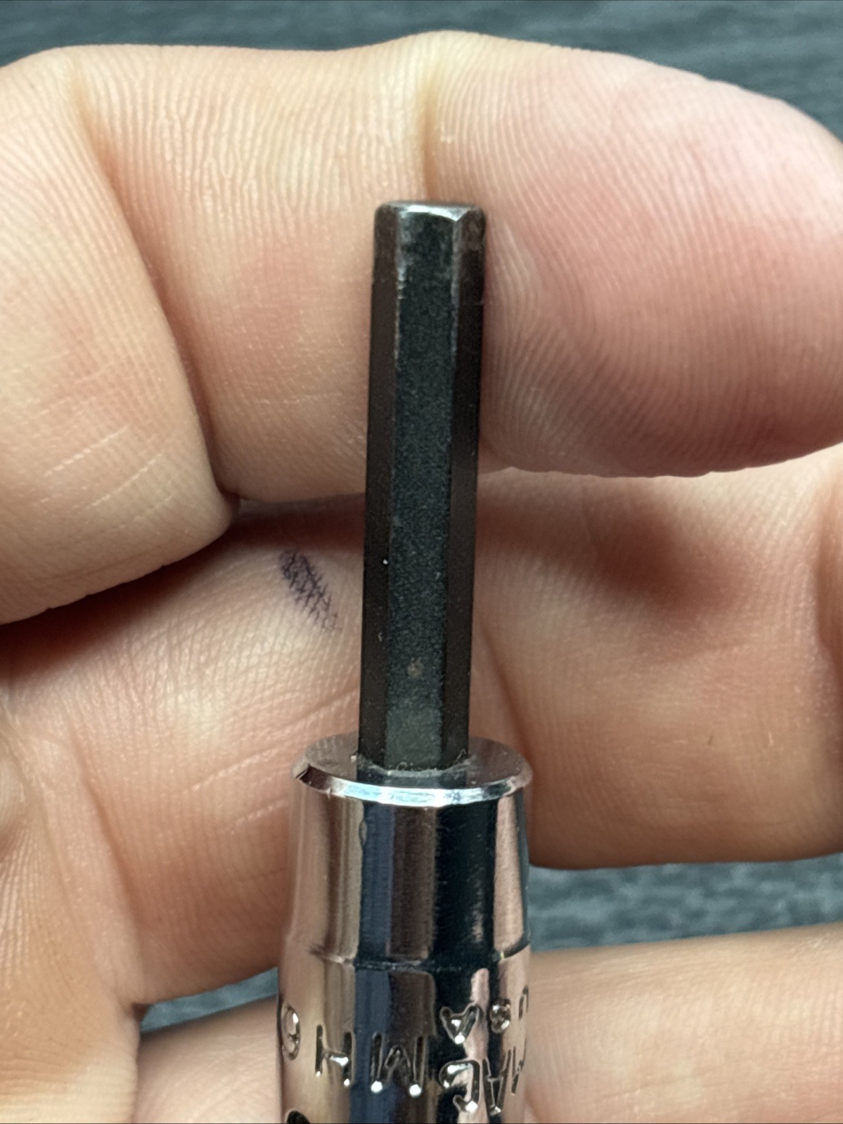 USED, MAC TOOLS » 3/16IN. » 1/4 IN. DR. HEX SOCKET, PART #MH6 , USA
