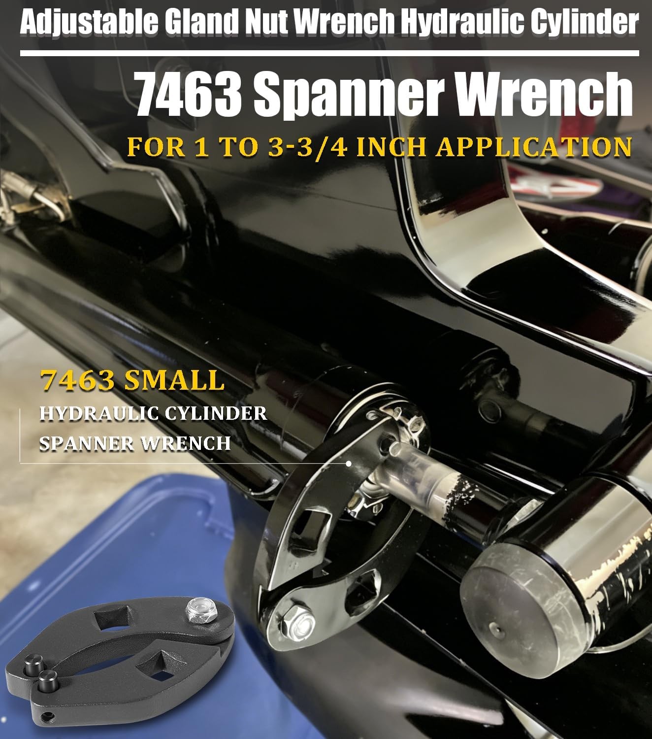 Adjustable Gland Nut Wrench Small Pin Spanner Tools 7463 For Hydraulic Cylinders