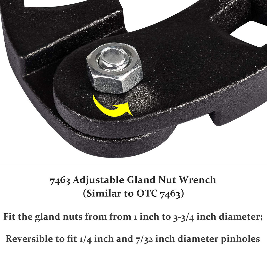 Adjustable Gland Nut Wrench Spanner Tool 7463 for Hydraulic Cylinders