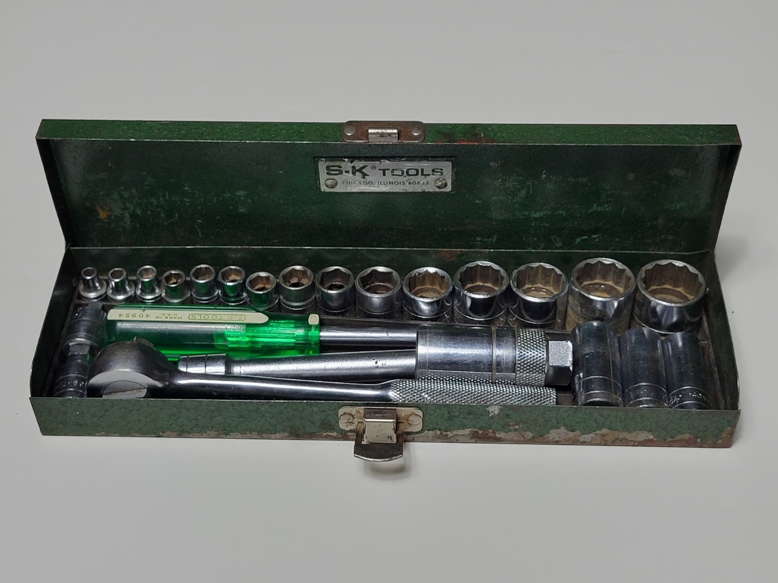 S-K Tools 24pc 3/8” Drive Deep & Metric Socket Set SK 45170 Ratchet + Extension