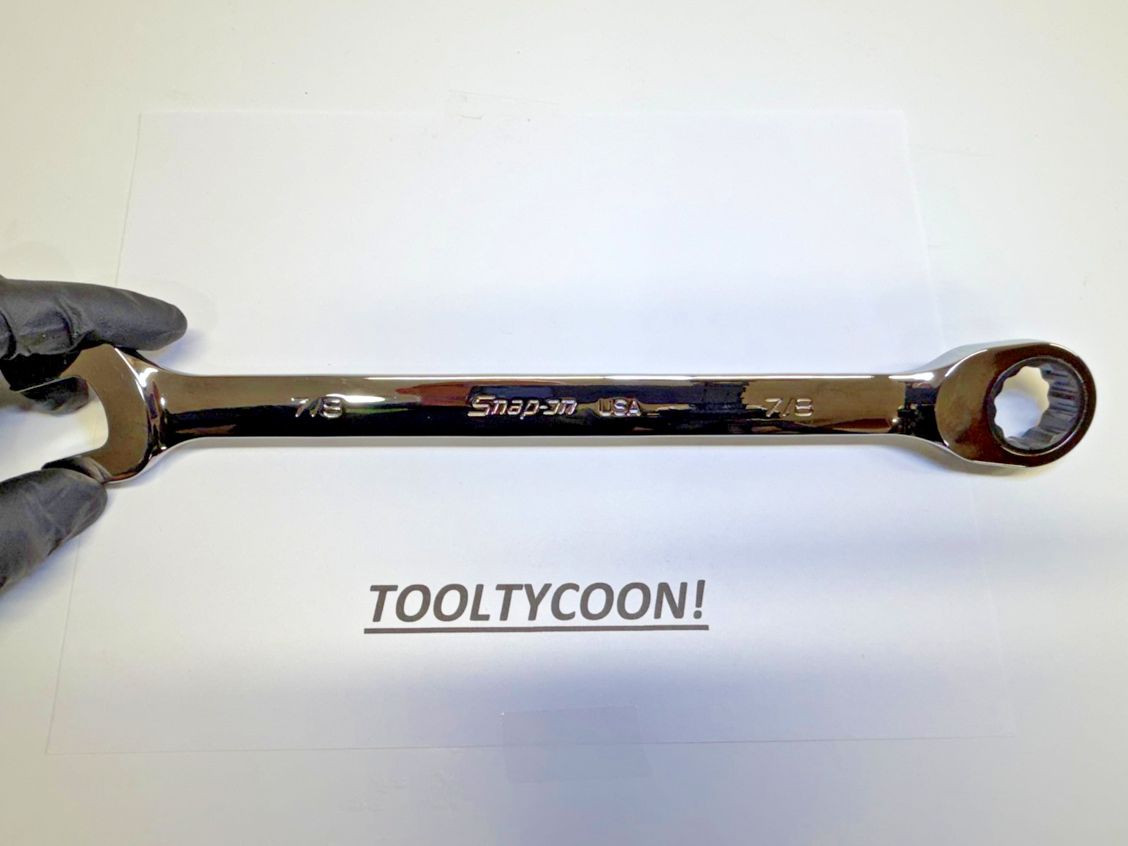 Snap-on Tools USA NEW 7/8″ SAE 0° Non-Reversing Ratcheting Combo Wrench OXR28A