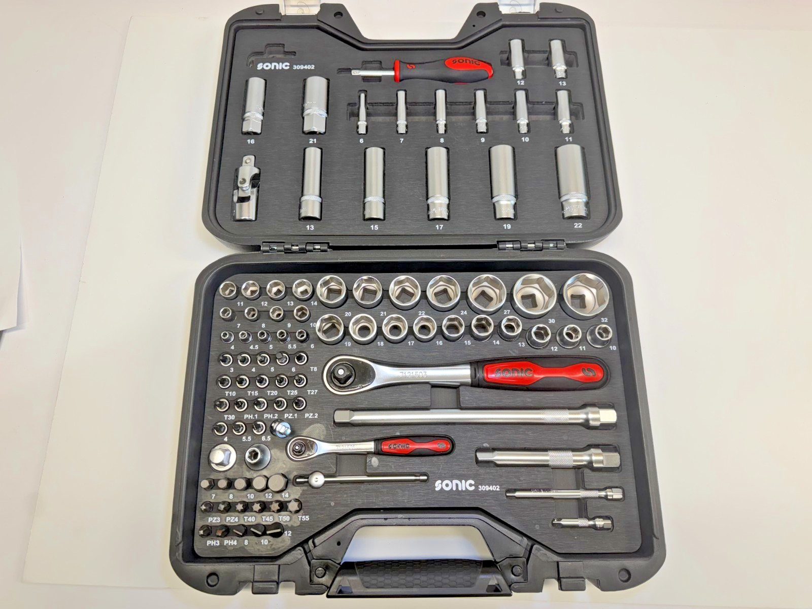 Sonic Tools NEW 94PC General Service Set MCS COMBO 1/4″ & 1/2″ Drive with CASE!